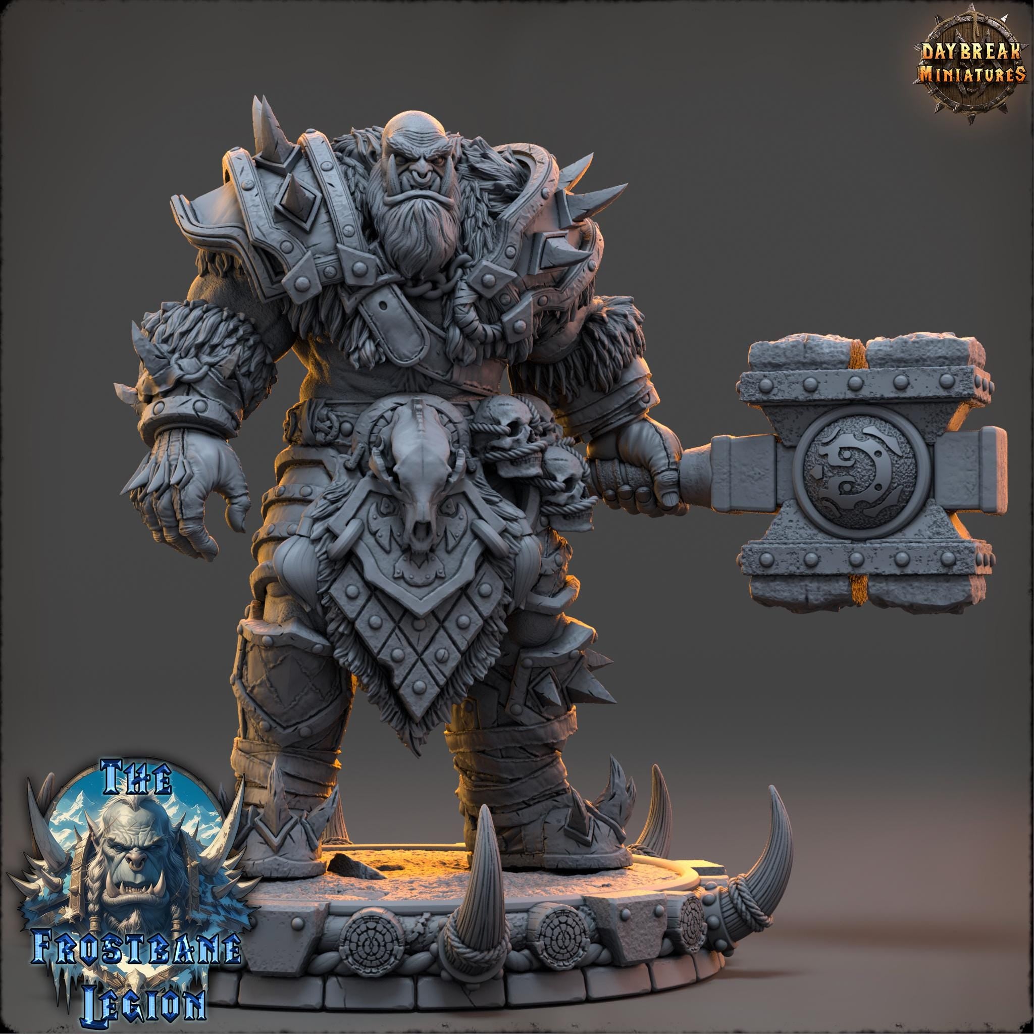 Vorgath Icefang | Daybreak Miniatures | The Frostbane Legion | RESIN | Fantasy | Horror | Wargaming | RPG | Gaming Miniature | Orcs