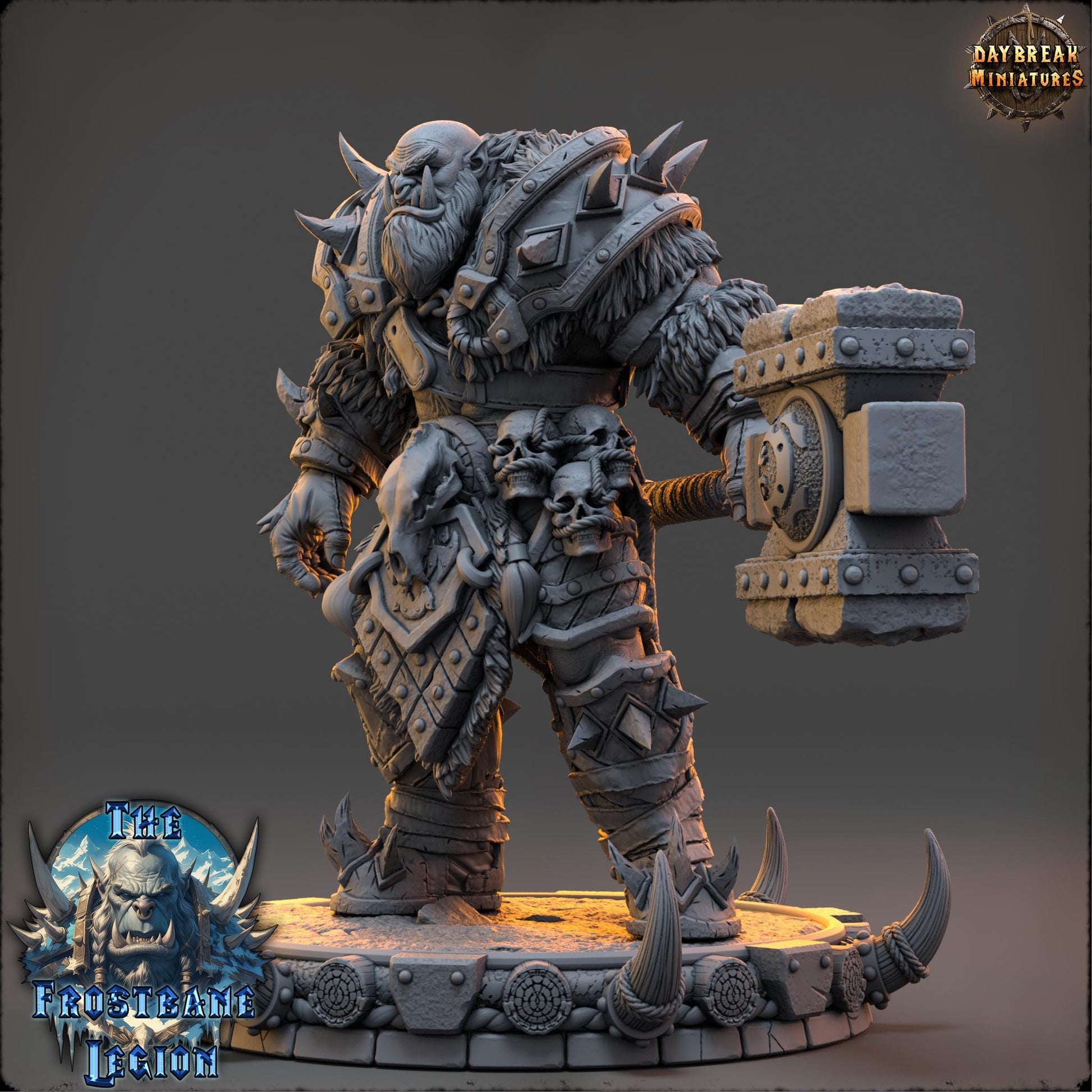 Vorgath Icefang | Daybreak Miniatures | The Frostbane Legion | RESIN | Fantasy | Horror | Wargaming | RPG | Gaming Miniature | Orcs