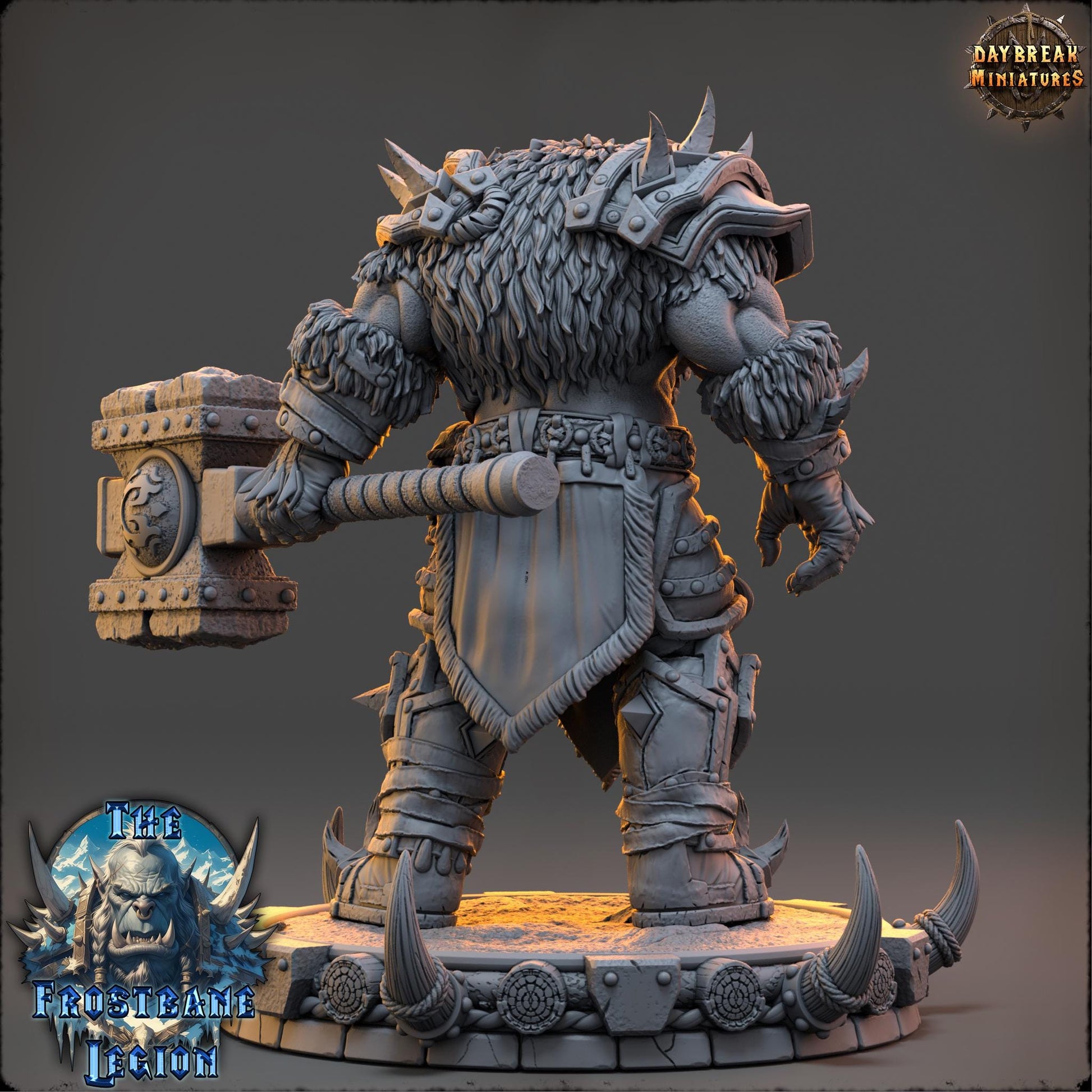 Vorgath Icefang | Daybreak Miniatures | The Frostbane Legion | RESIN | Fantasy | Horror | Wargaming | RPG | Gaming Miniature | Orcs