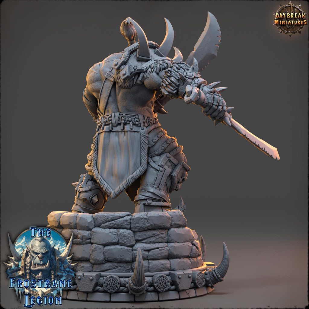 Zrathul the Stormbringer | Daybreak Miniatures | The Frostbane Legion | RESIN | Fantasy | Horror | Wargaming | RPG | Gaming Miniature | Orcs