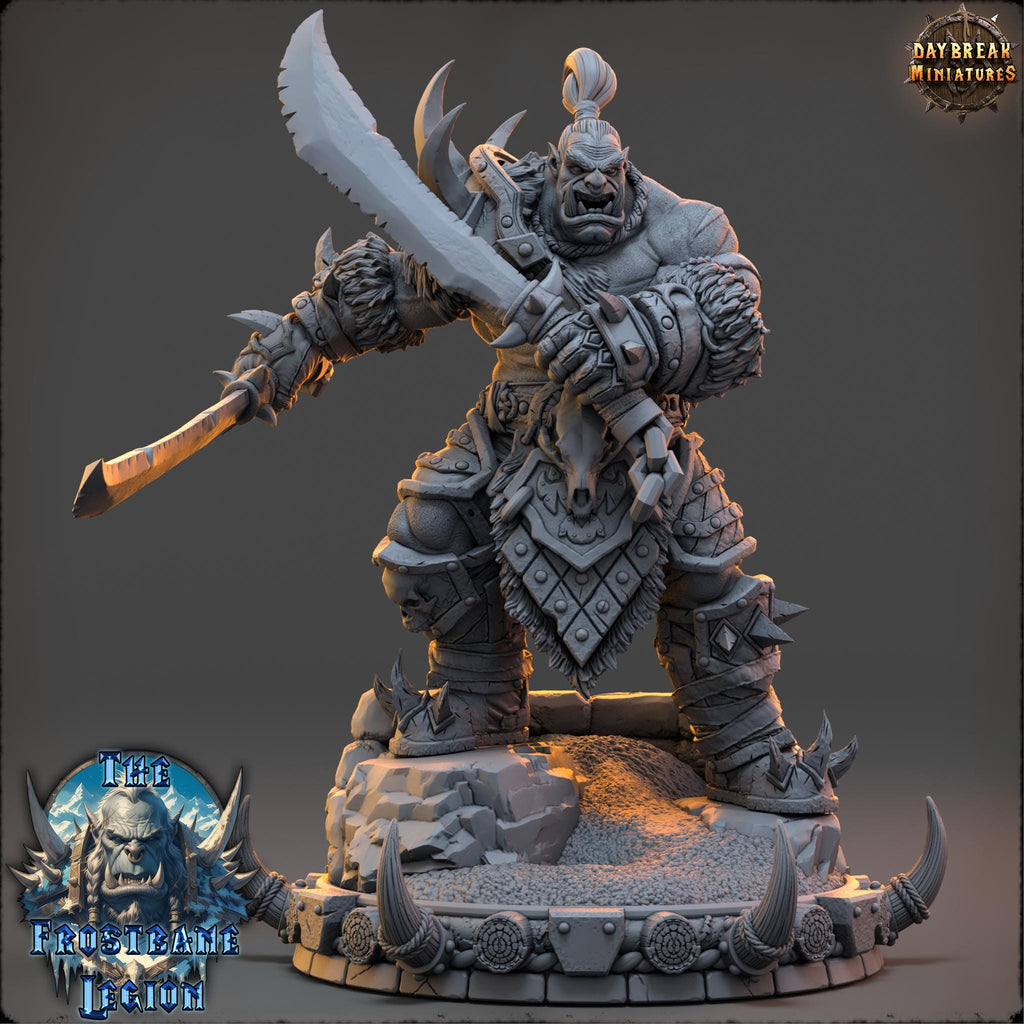 Zrathul the Stormbringer | Daybreak Miniatures | The Frostbane Legion | RESIN | Fantasy | Horror | Wargaming | RPG | Gaming Miniature | Orcs
