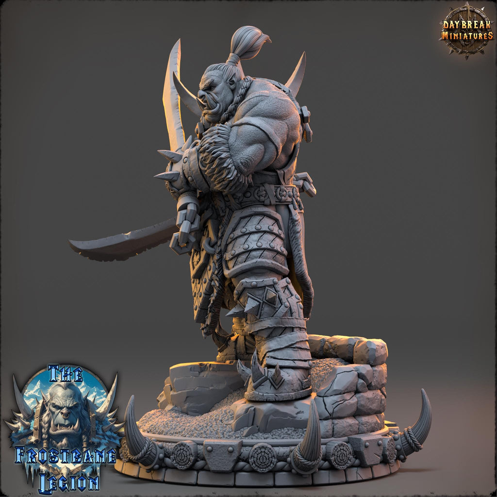 Zrathul the Stormbringer | Daybreak Miniatures | The Frostbane Legion | RESIN | Fantasy | Horror | Wargaming | RPG | Gaming Miniature | Orcs