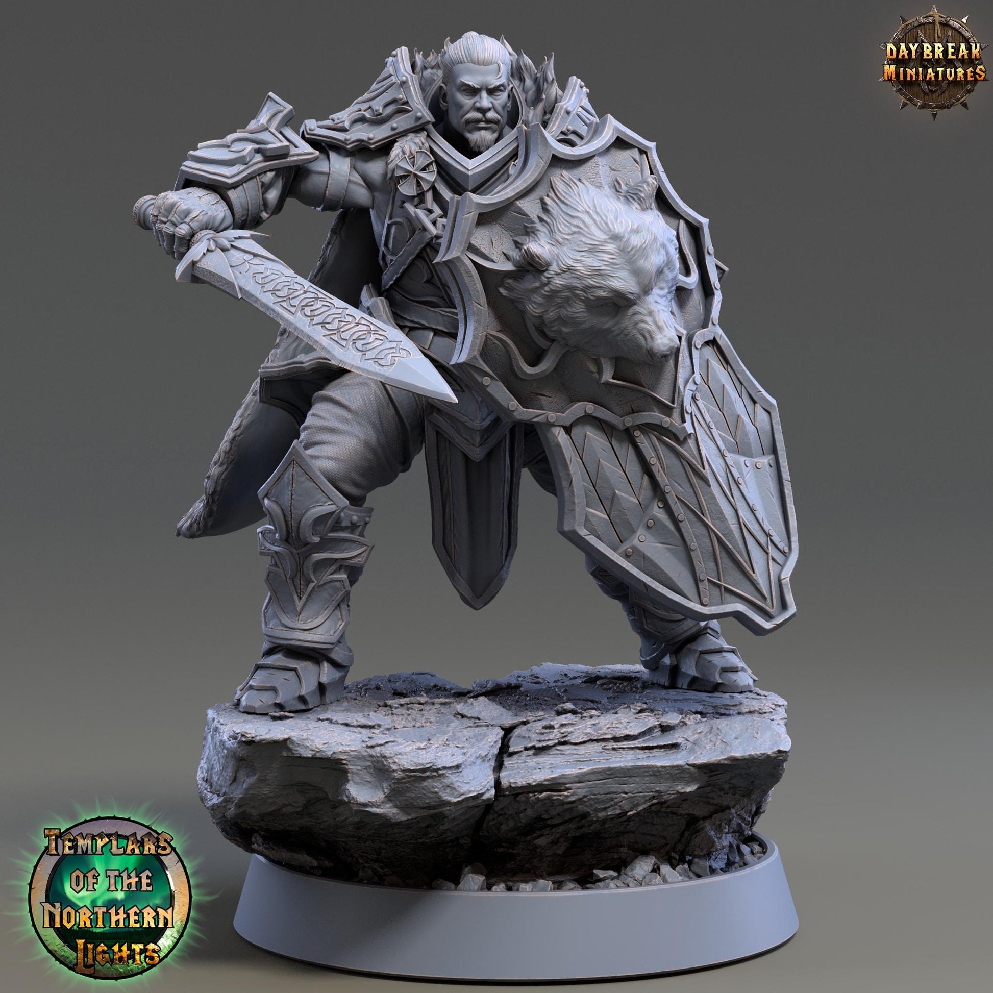 Hjalmar Strachan Of the Forth Sun | Daybreak Miniatures | Templars of the Northern Lights | RESIN | Fantasy | Wargaming | RPG | Gaming