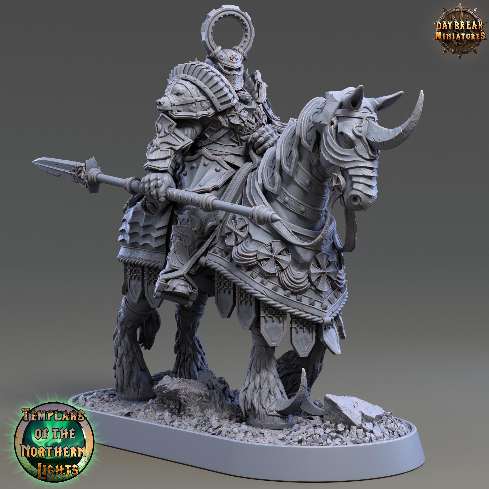 Ritter Johannes Larkner | Daybreak Miniatures | Templars of the Northern Lights | RESIN | Fantasy | Wargaming | RPG | Gaming