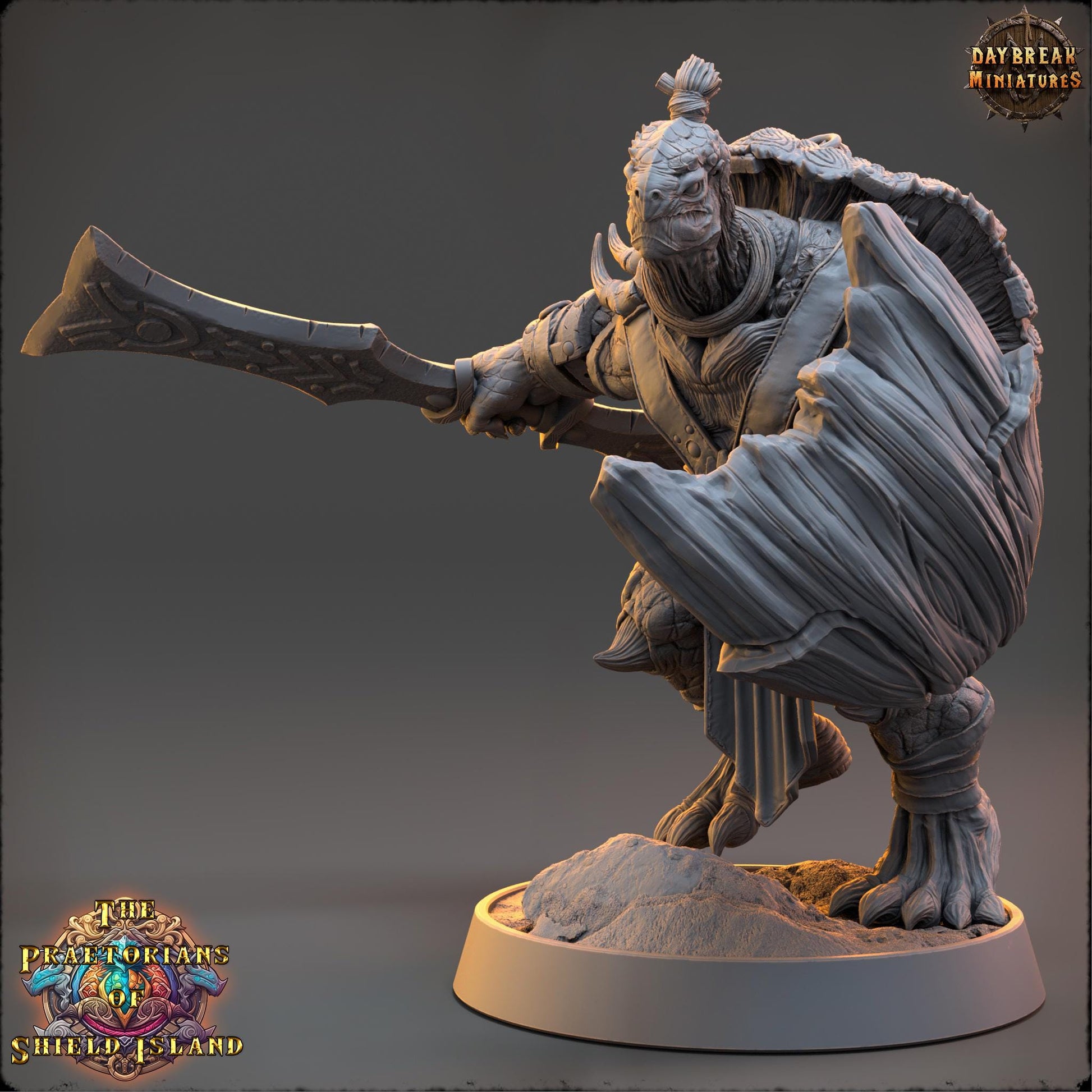 Bidbal | Daybreak Miniatures | Praetorians of Shield Island | RESIN | Fantasy | Wargaming | RPG | Gaming | Tortles | Character Model