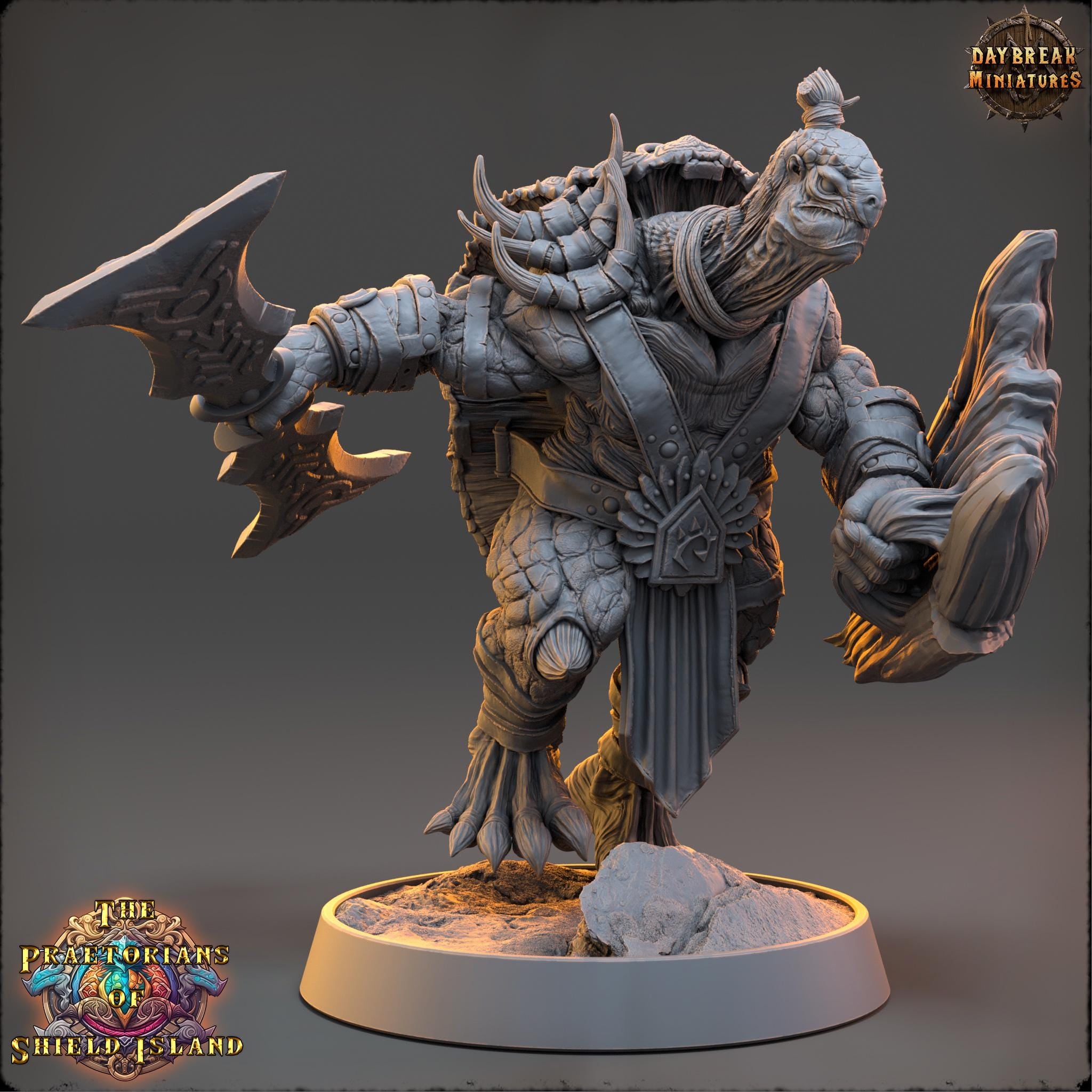 Bidbal | Daybreak Miniatures | Praetorians of Shield Island | RESIN | Fantasy | Wargaming | RPG | Gaming | Tortles | Character Model