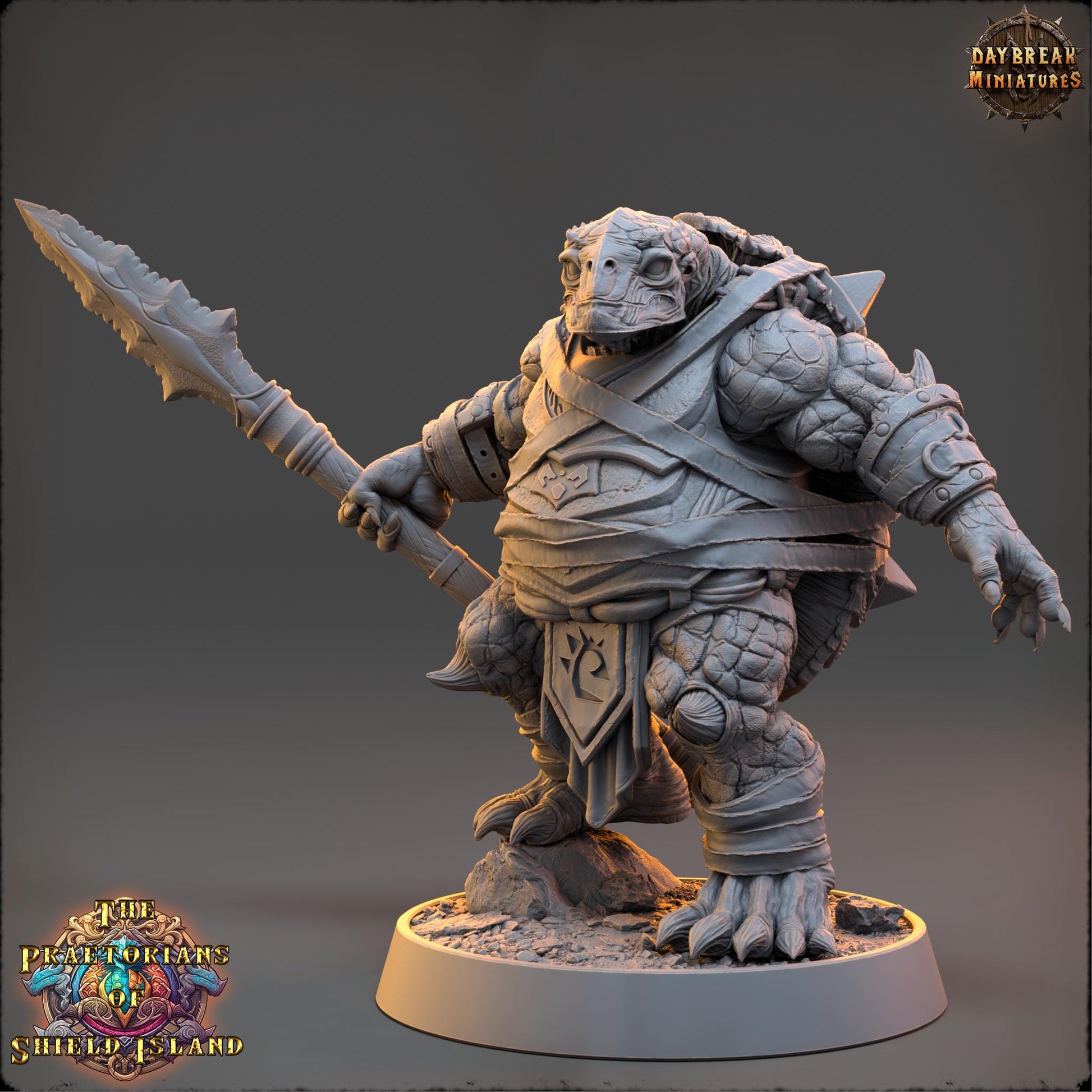 Daqvog | Daybreak Miniatures | Praetorians of Shield Island | RESIN | Fantasy | Wargaming | RPG | Gaming | Tortles | Character Model
