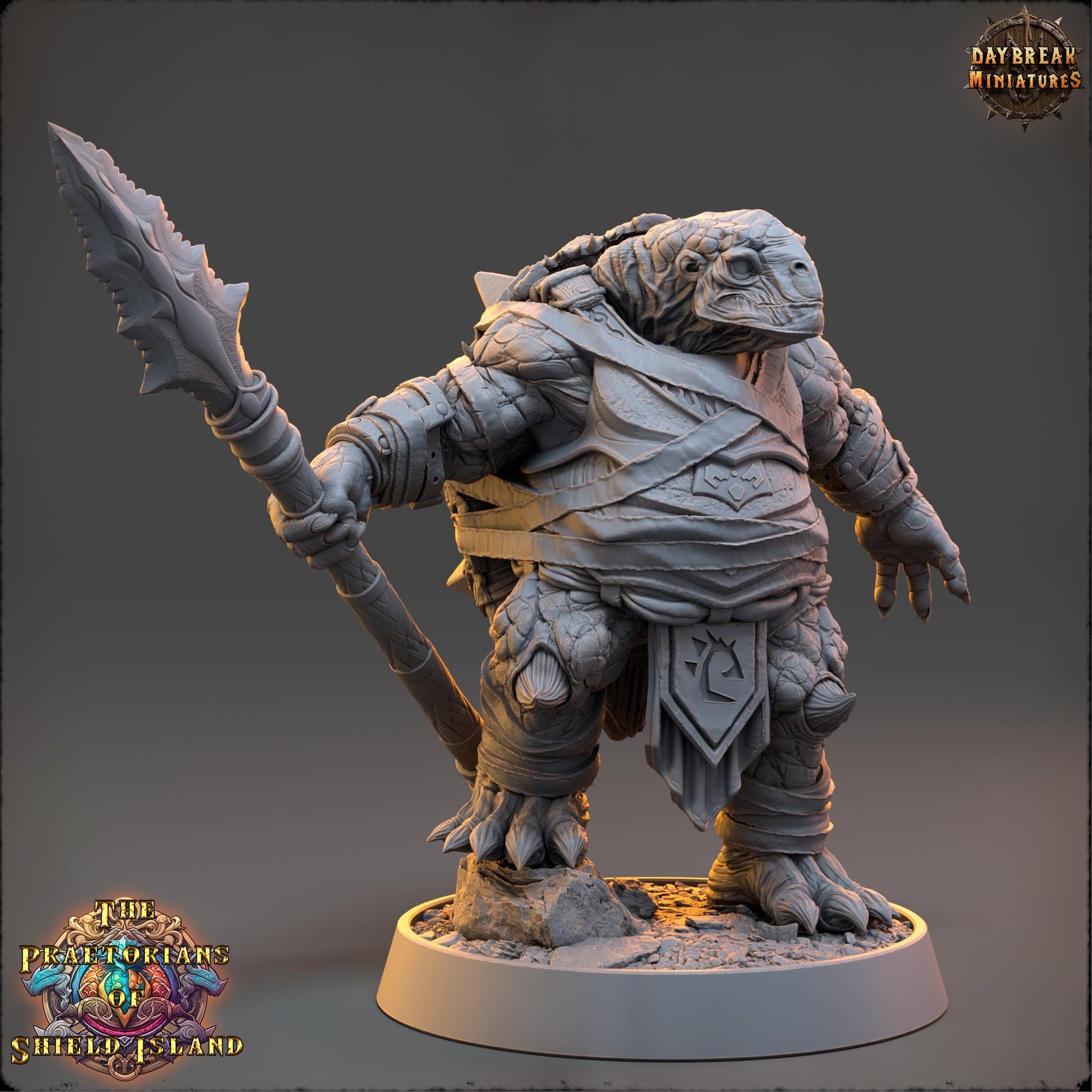 Daqvog | Daybreak Miniatures | Praetorians of Shield Island | RESIN | Fantasy | Wargaming | RPG | Gaming | Tortles | Character Model