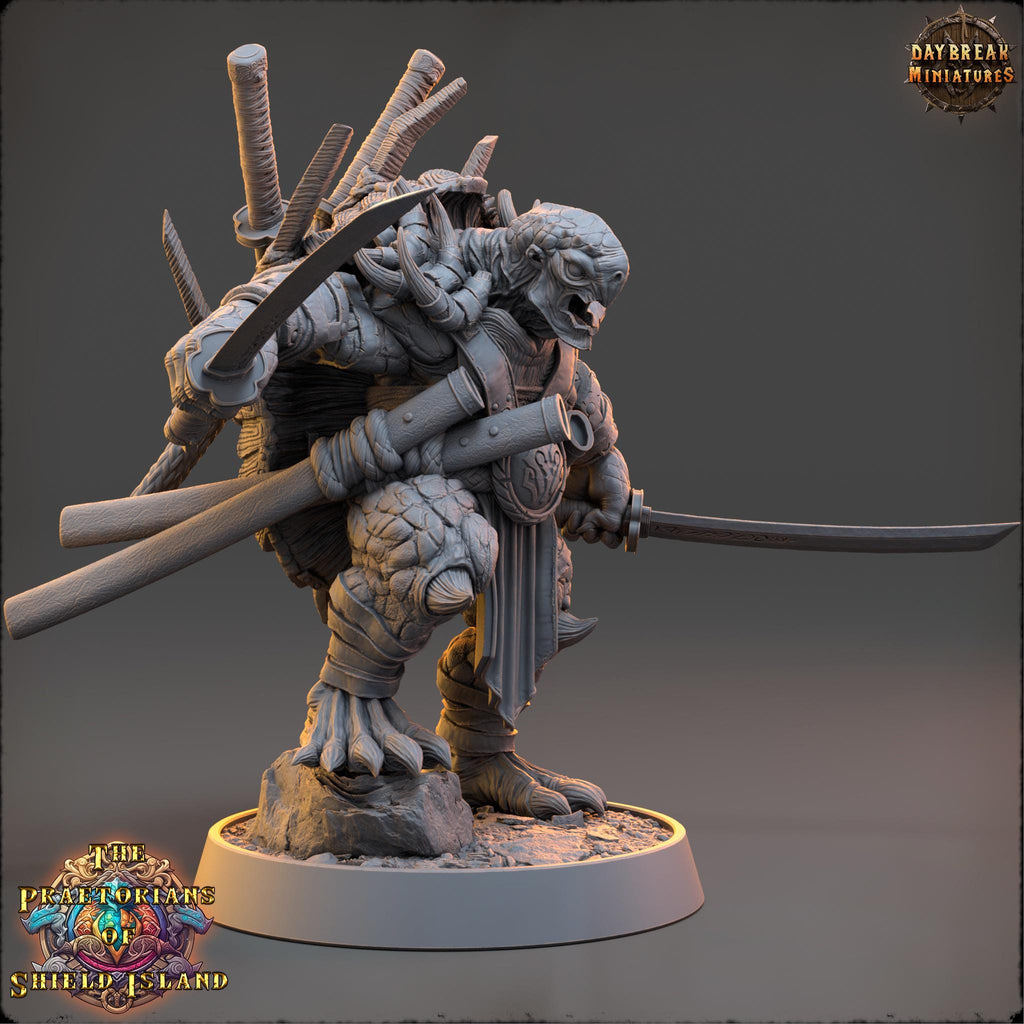 Doikar | Daybreak Miniatures | Praetorians of Shield Island | RESIN | Fantasy | Wargaming | RPG | Gaming | Tortles | Character Model