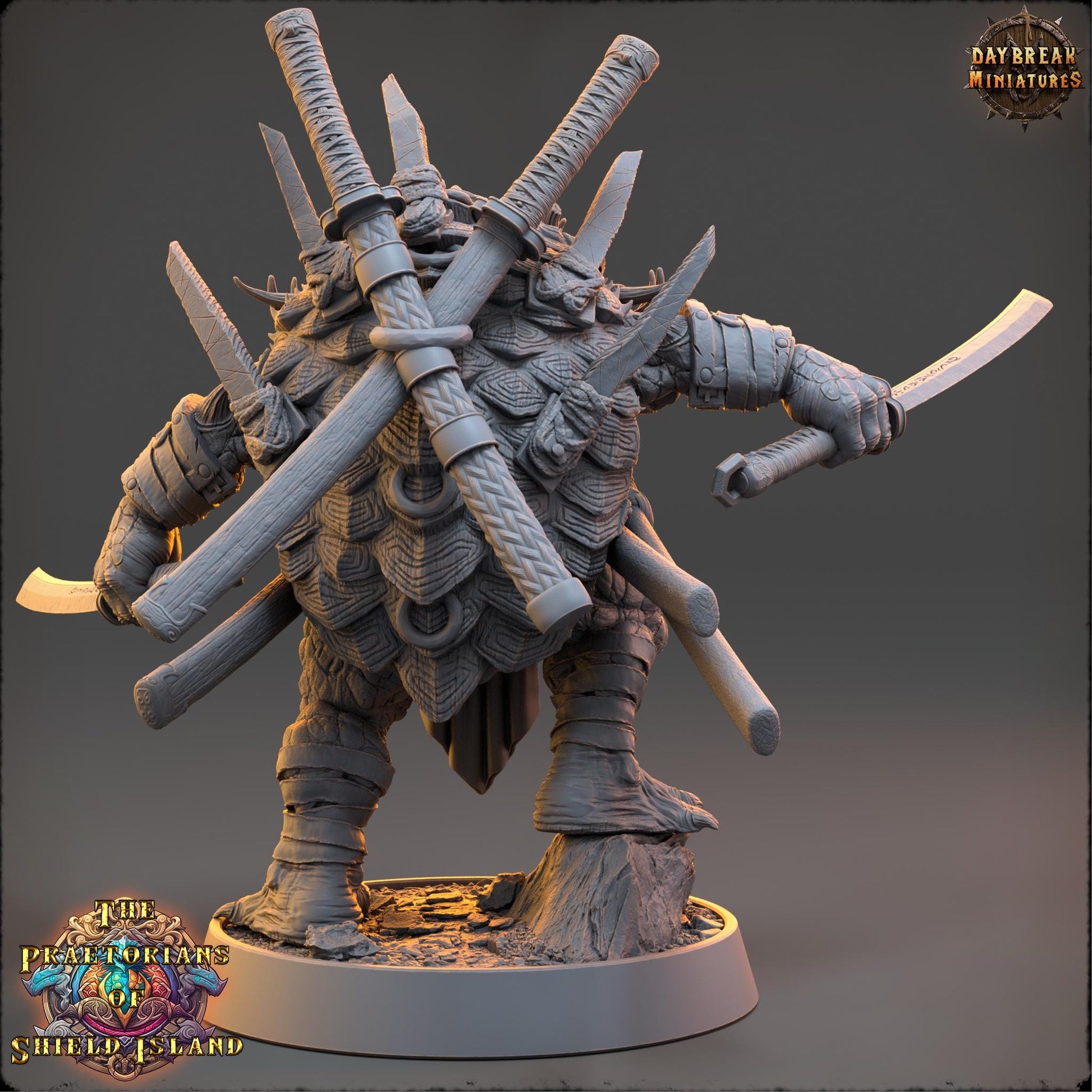 Doikar | Daybreak Miniatures | Praetorians of Shield Island | RESIN | Fantasy | Wargaming | RPG | Gaming | Tortles | Character Model