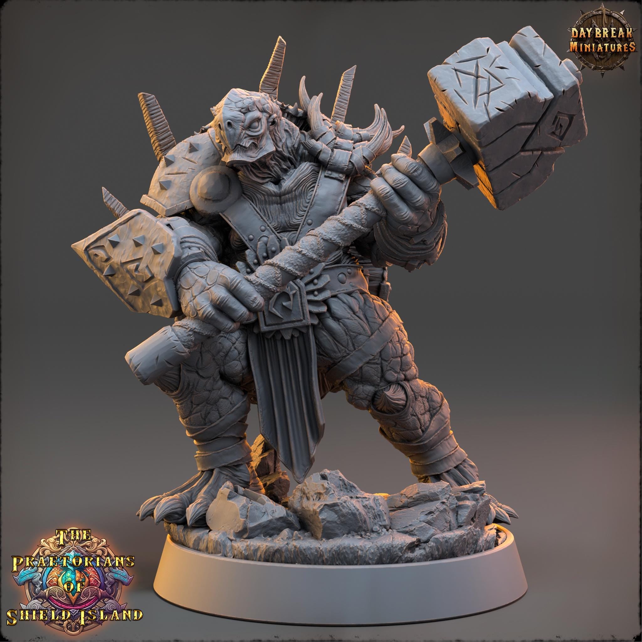 Mannyg | Daybreak Miniatures | Praetorians of Shield Island | RESIN | Fantasy | Wargaming | RPG | Gaming | Tortles | Character Model