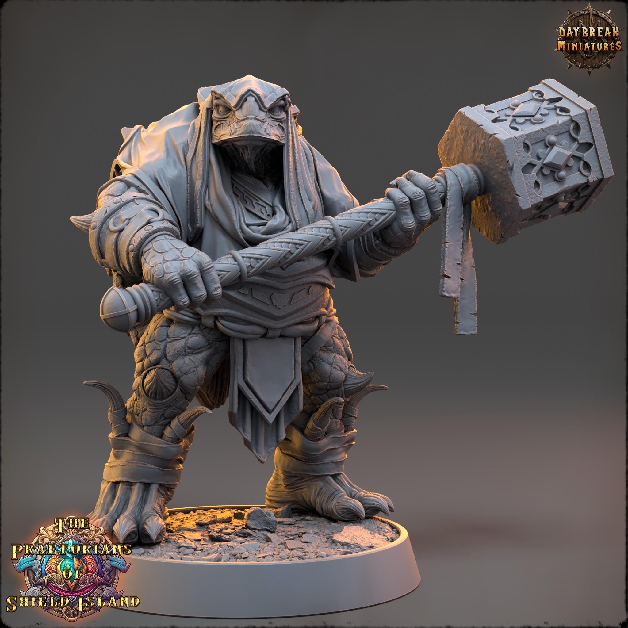 Topo | Daybreak Miniatures | Praetorians of Shield Island | RESIN | Fantasy | Wargaming | RPG | Gaming | Tortles | Character Model