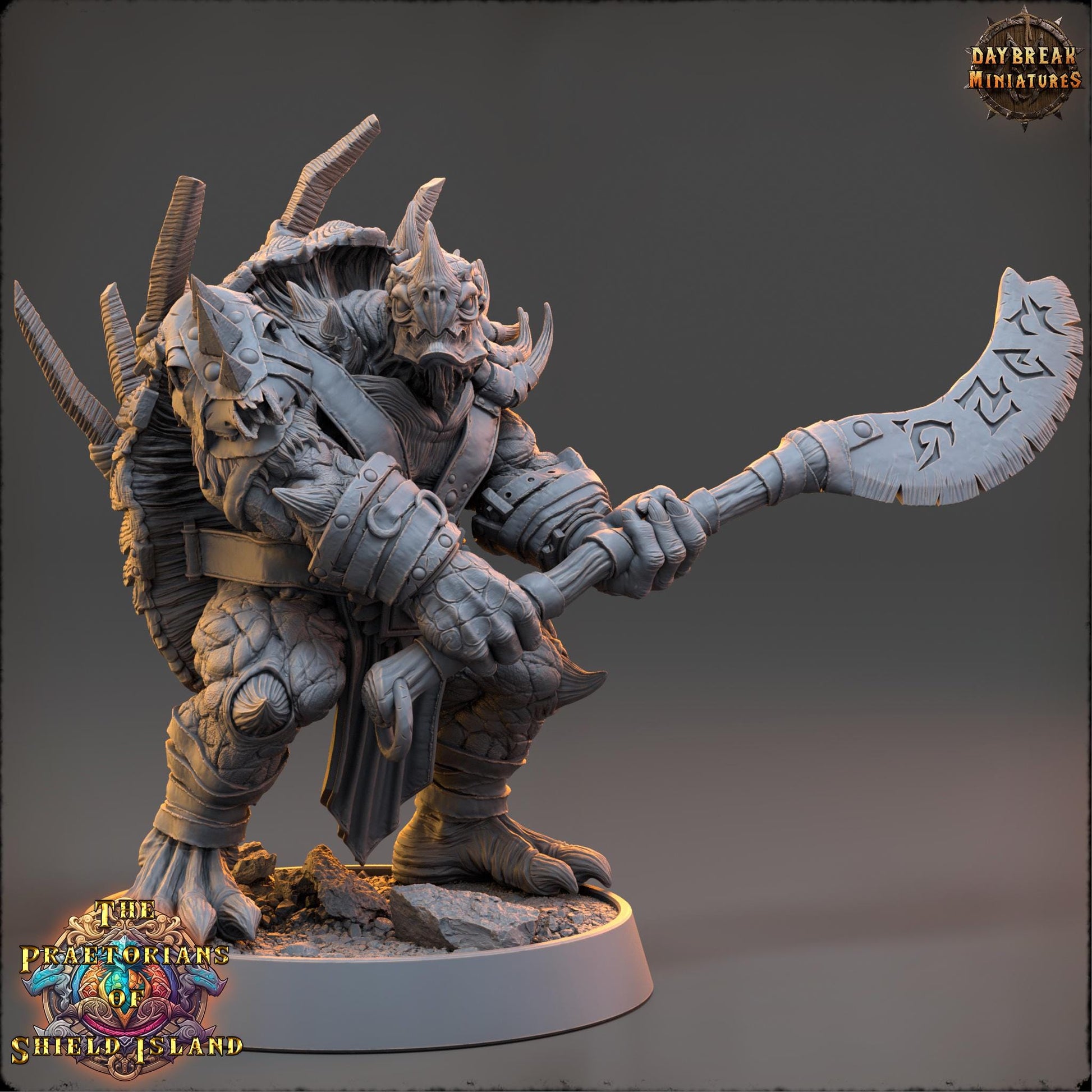 Tormic | Daybreak Miniatures | Praetorians of Shield Island | RESIN | Fantasy | Wargaming | RPG | Gaming | Tortles | Character Model