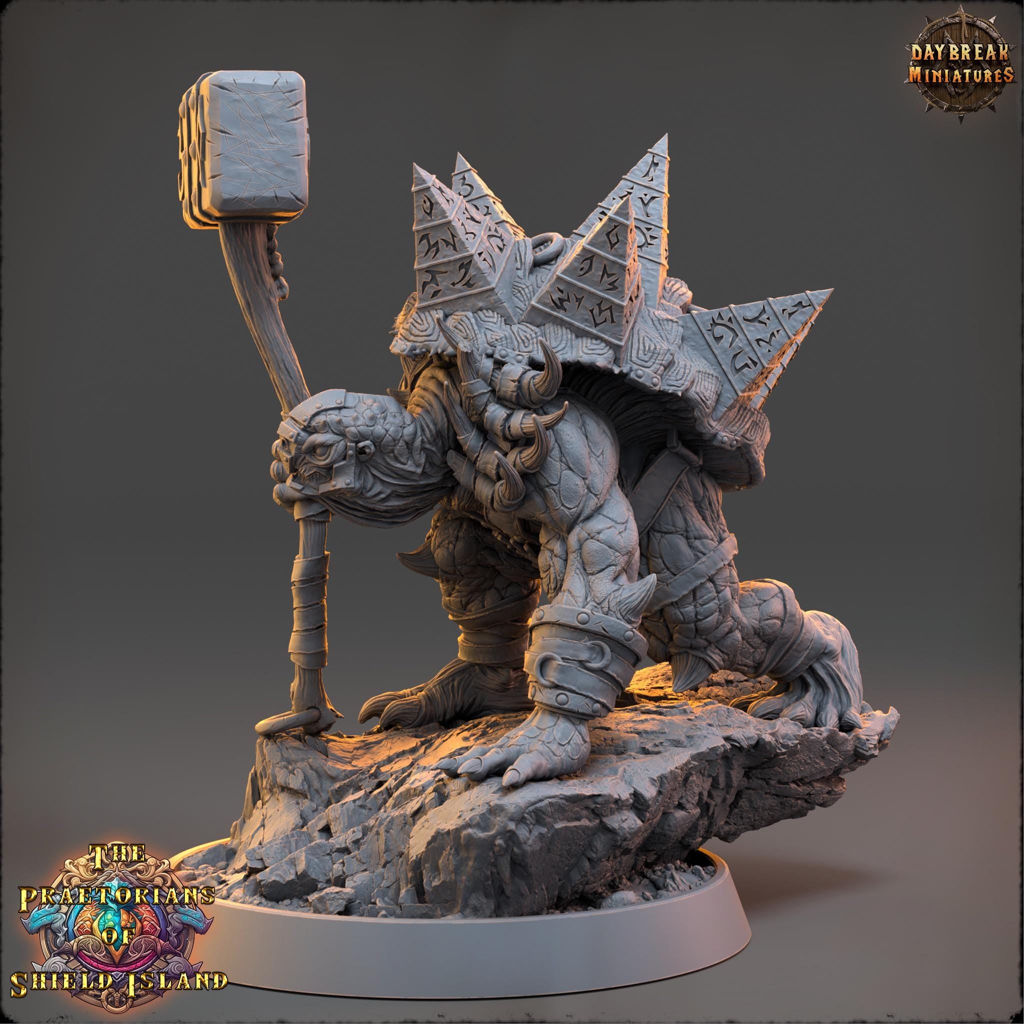 Trannu | Daybreak Miniatures | Praetorians of Shield Island | RESIN | Fantasy | Wargaming | RPG | Gaming | Tortles | Character Model