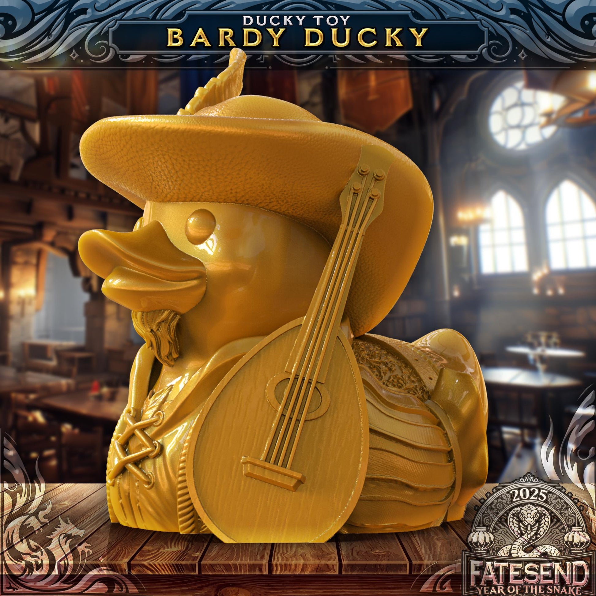 Bardy Ducky | Fates End | 3D Print | Fantasy| DnD | RPG | Roleplay Games | Bard Rubber Duck
