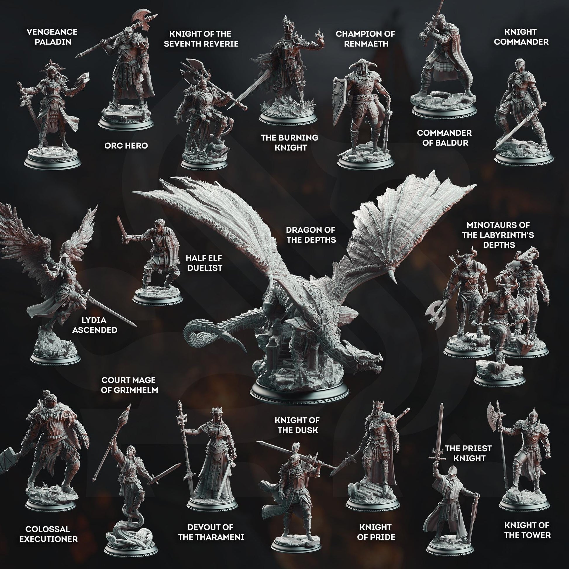 Kuriazor the Dark Scaled - Dragon of the Depths | DM Stash | A Grim Siege | RESIN | Fantasy | DnD | RPG | Tabletop | Gaming | Dragon