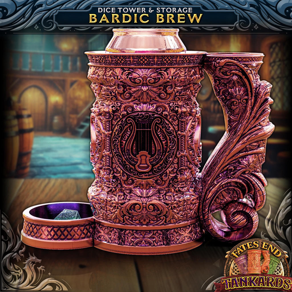 Bard Tankard - Can Holder Dice Tower and Dice Vault | Fates End | Roleplay Games | Gamer Gift | Mug