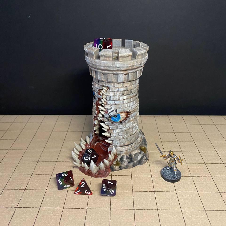 Mimic Tower Dice Tower | Fates End |  Fantasy | DnD | RPG | Tabletop | Roleplay Gaming Miniatures