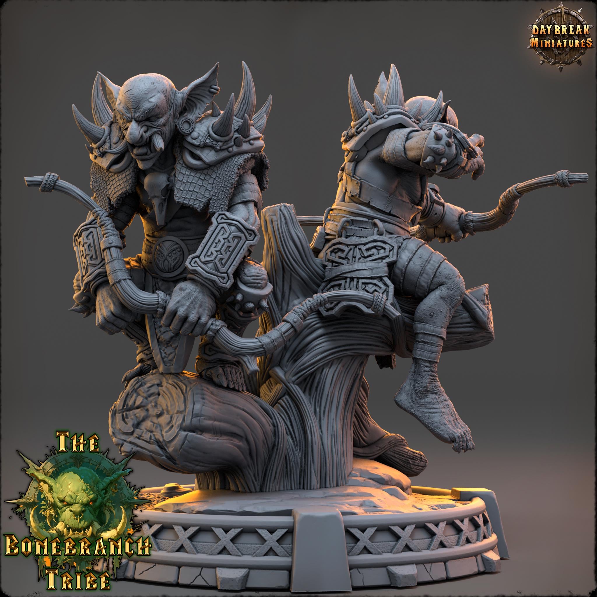 Brothers Mizzik and Hazza Skulker | Daybreak Miniatures | Bonebranch Tribe | RESIN | Fantasy | Horror | Wargaming | RPG | DnD | Gaming
