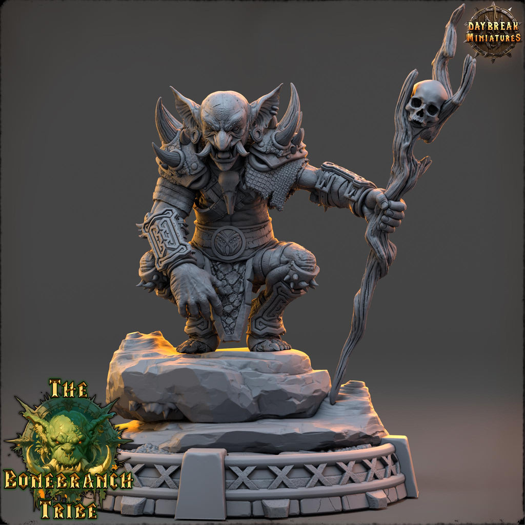 Gnartz the Rot-Eye | Daybreak Miniatures | Bonebranch Tribe | RESIN | Fantasy | Horror | Wargaming | RPG | DnD | Gaming | Goblin