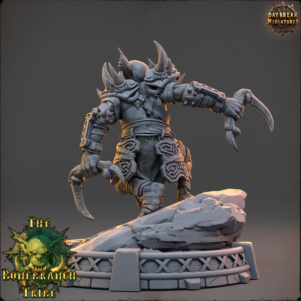Varka Spinechewer | Daybreak Miniatures | Bonebranch Tribe | RESIN | Fantasy | Horror | Wargaming | RPG | DnD | Gaming | Goblin