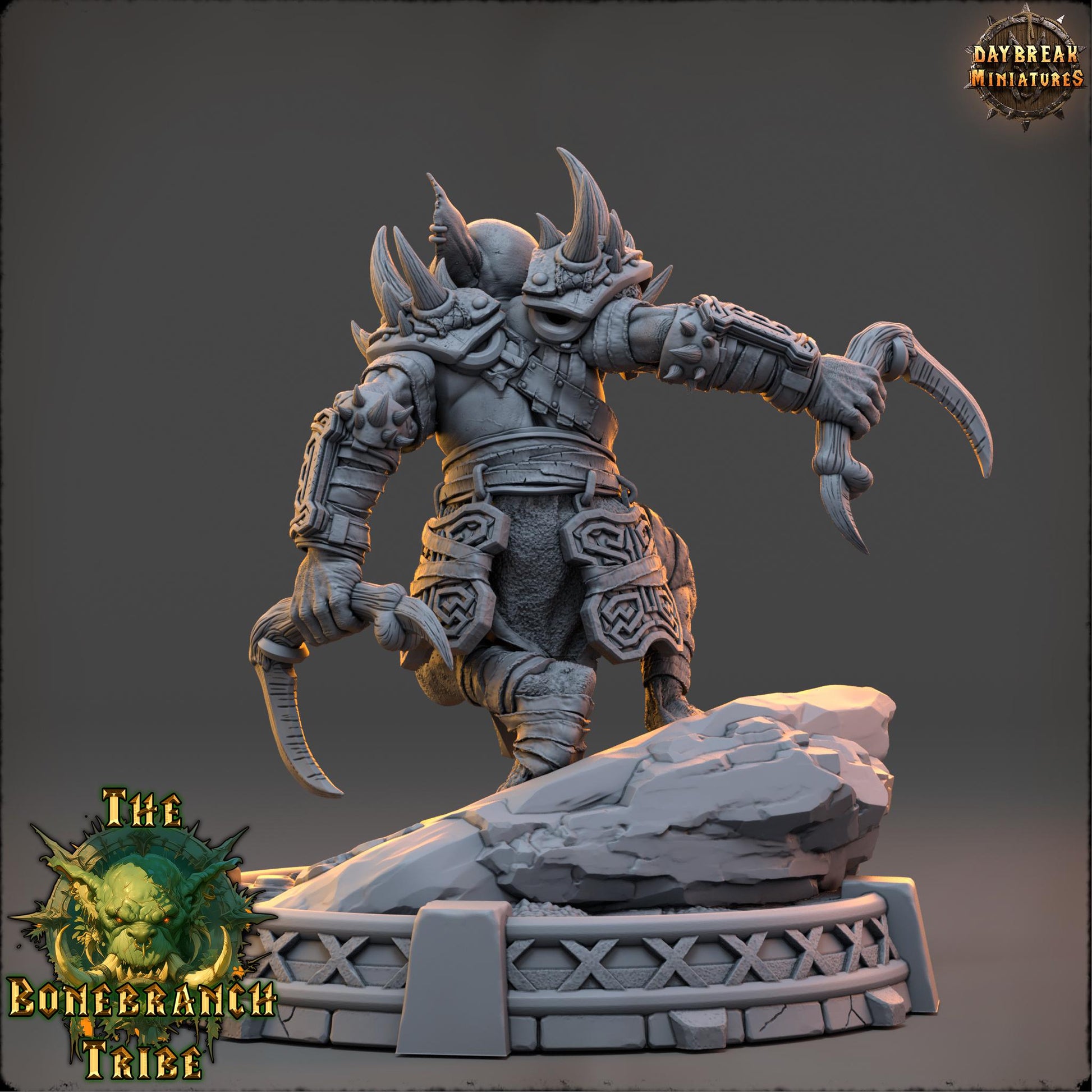 Varka Spinechewer | Daybreak Miniatures | Bonebranch Tribe | RESIN | Fantasy | Horror | Wargaming | RPG | DnD | Gaming | Goblin