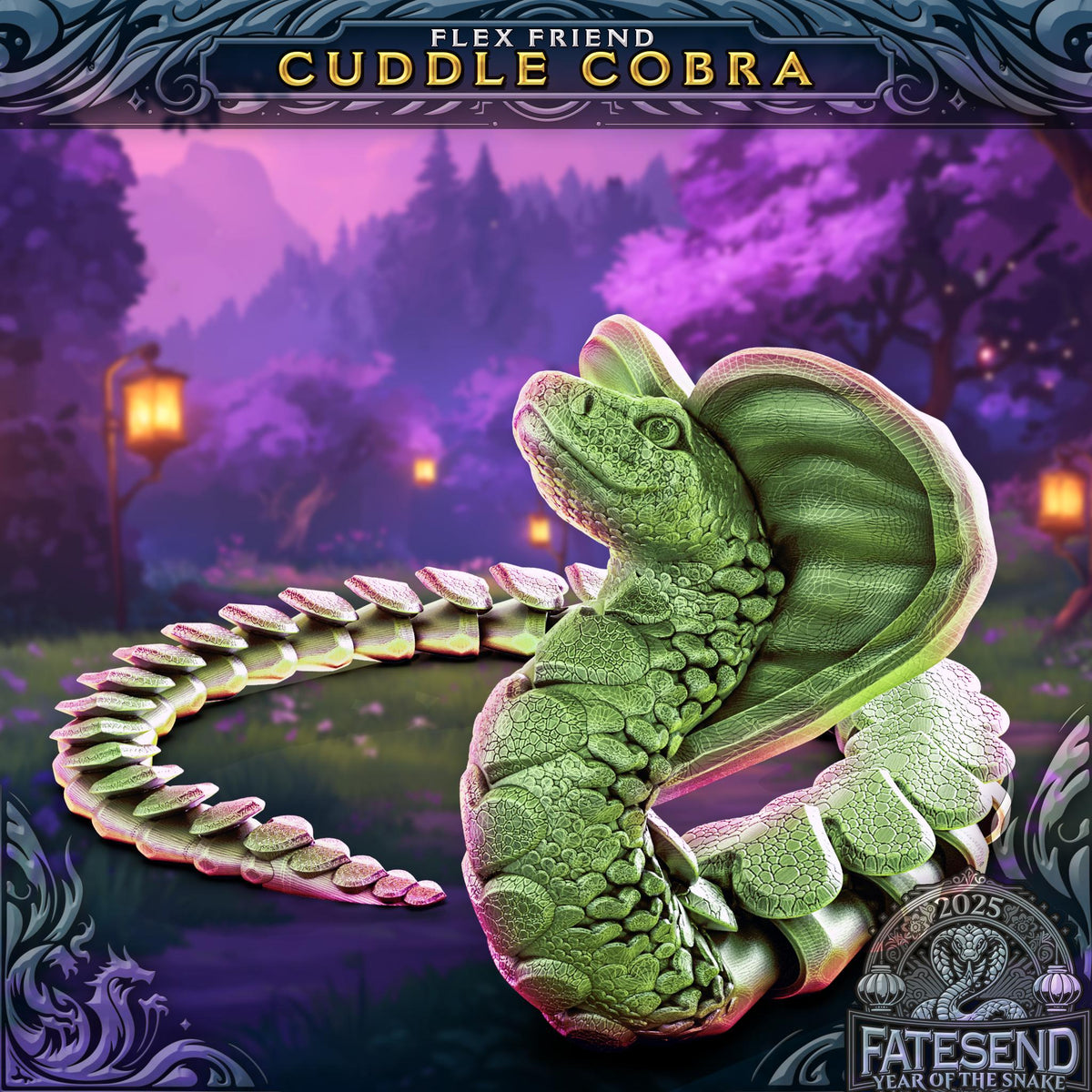 Cuddle Cobra - FatesEnd Flexy Friend | Fates End | 3D Print | Fantasy | Snake