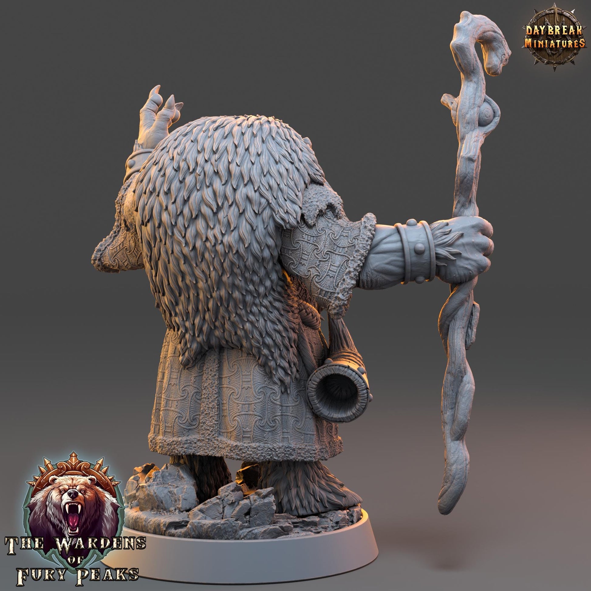 Evener Smoke | Daybreak Miniatures | Wardens of Fury Peaks | RESIN | Fantasy | Horror | Wargaming | RPG | DnD | Gaming Miniature | Ursine