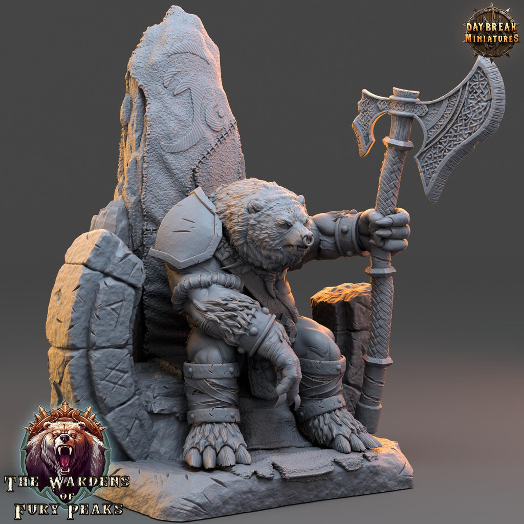 Kurtz Overwarden | Daybreak Miniatures | Wardens of Fury Peaks | RESIN | Fantasy | Horror | Wargaming | RPG | DnD | Gaming | Ursine King