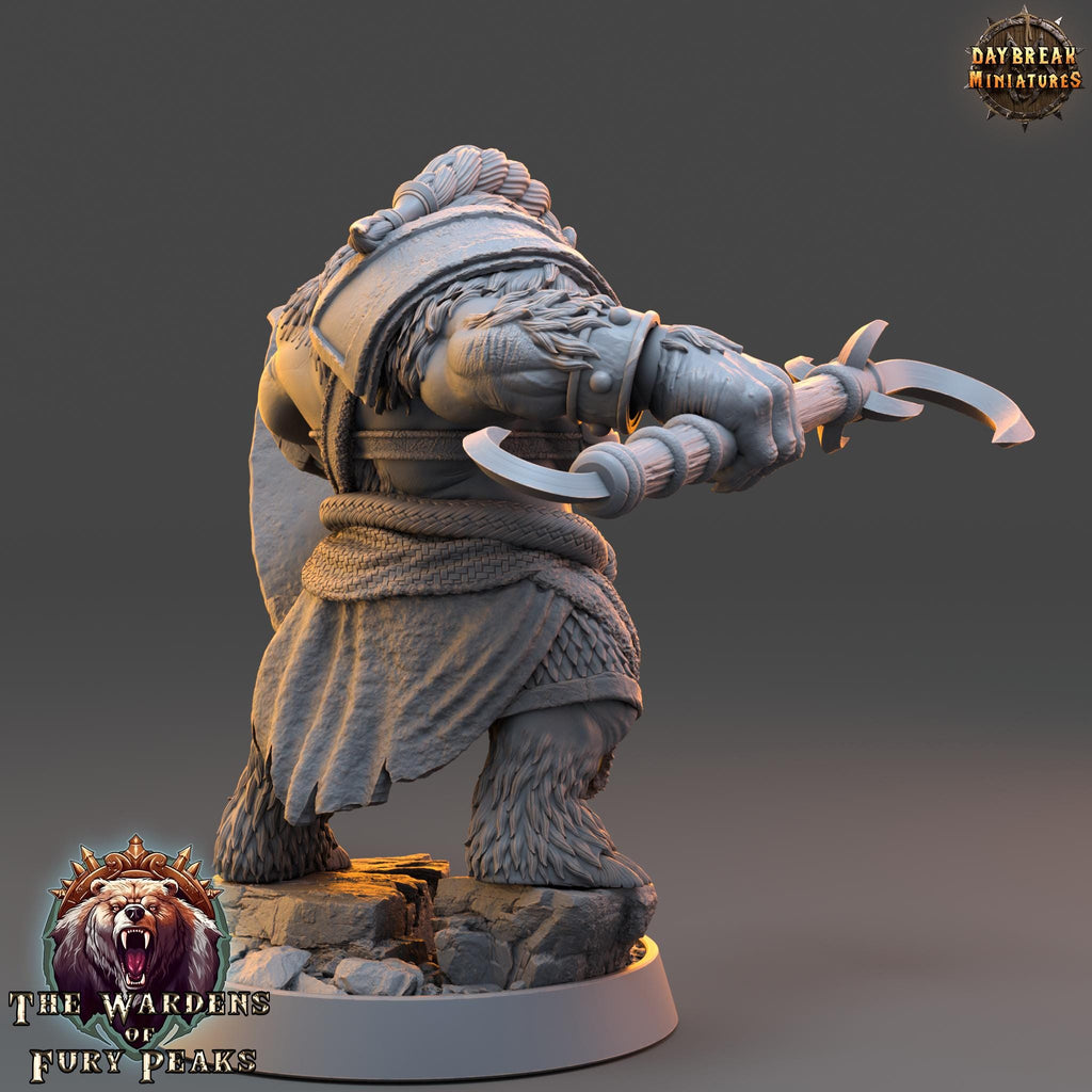 Ursulla Rammer | Daybreak Miniatures | Wardens of Fury Peaks | RESIN | Fantasy | Horror | Wargaming | RPG | DnD | Gaming Miniature | Ursine