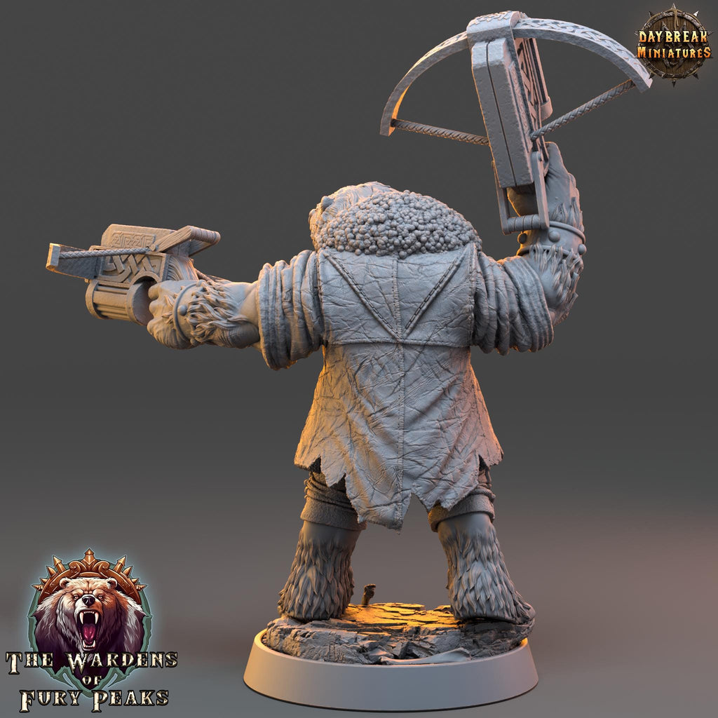 Zinter Doubleshot | Daybreak Miniatures | Wardens of Fury Peaks | RESIN| Fantasy | Horror| Wargaming | RPG | DnD | Gaming Miniature | Ursine