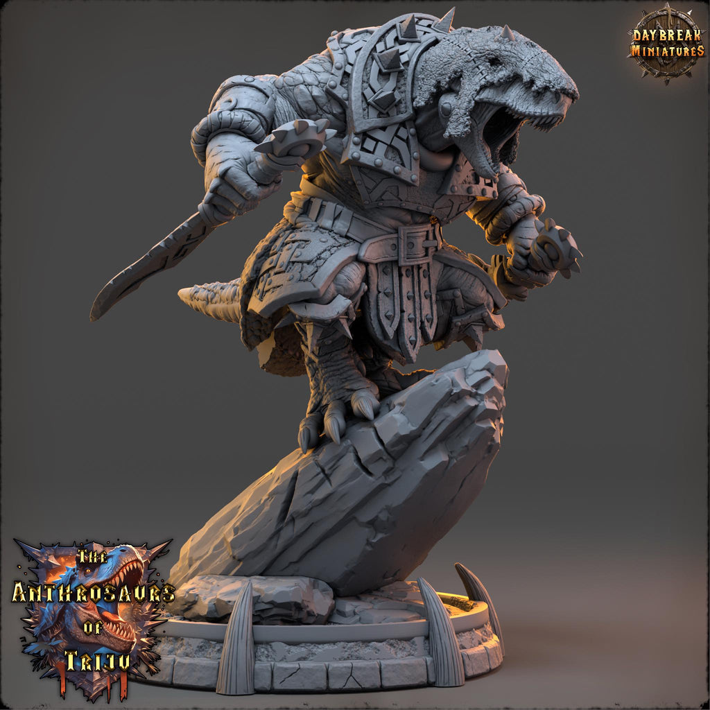Arto Mendriz | Daybreak Miniatures | Anthrosaurs of Triju | RESIN| Fantasy | Horror| Wargaming | RPG | DnD | Gaming Miniature | Dinosaur