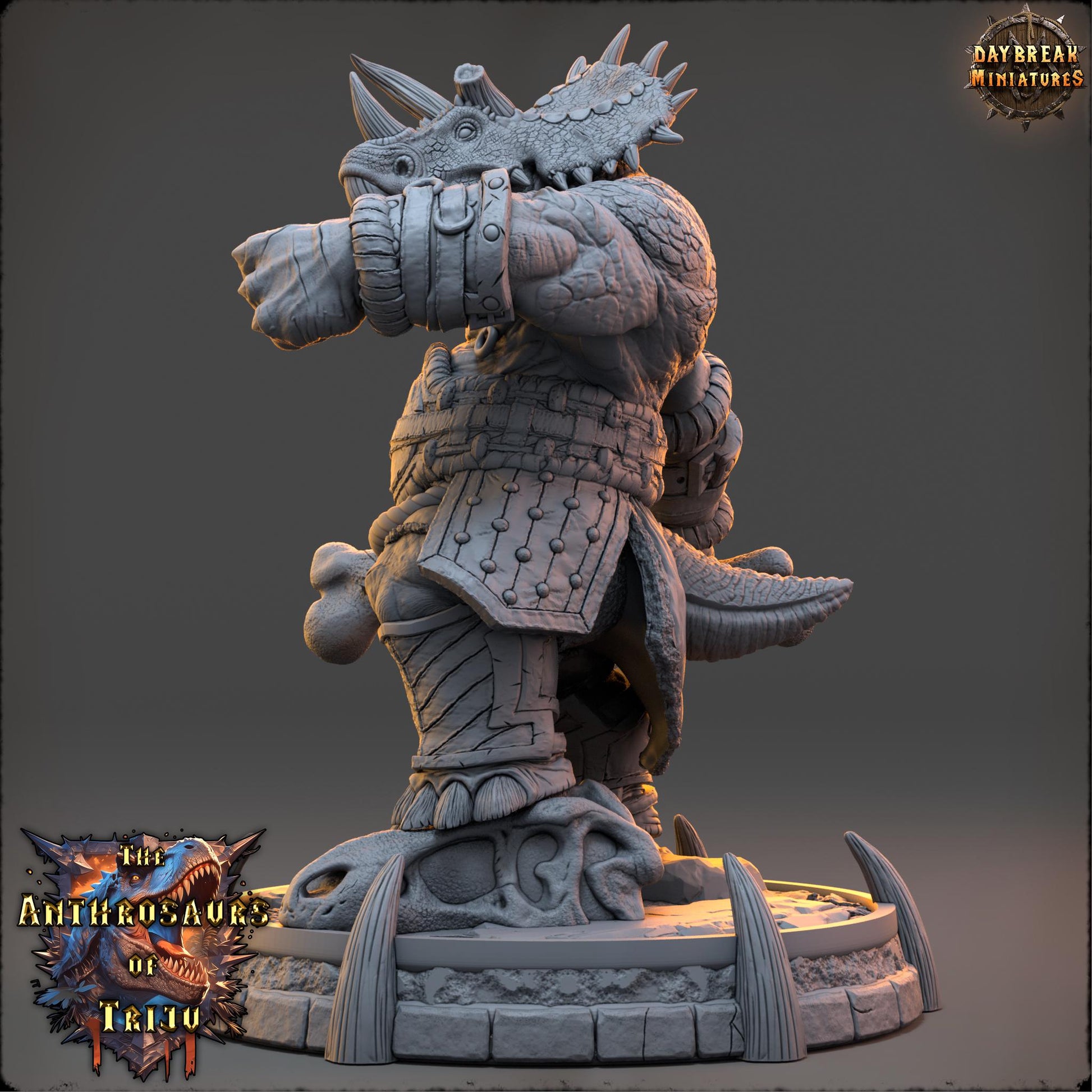 Davooz Triper | Daybreak Miniatures | Anthrosaurs of Triju | RESIN| Fantasy | Horror| Wargaming | RPG | DnD | Gaming Miniature | Dinosaur