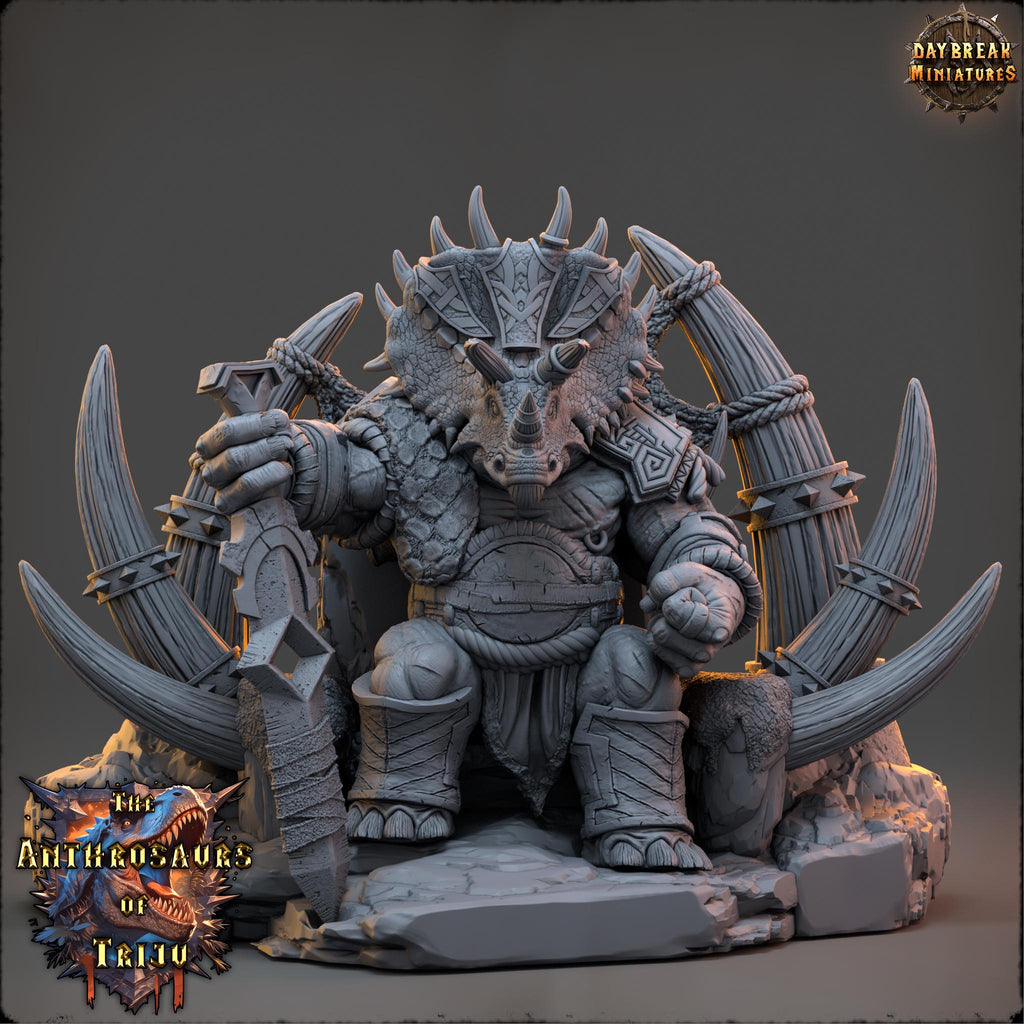 King Albardon of the Verdant Rift | Daybreak Miniatures | Anthrosaurs of Triju | RESIN| Fantasy | Horror| Wargaming | RPG | DnD | Miniature