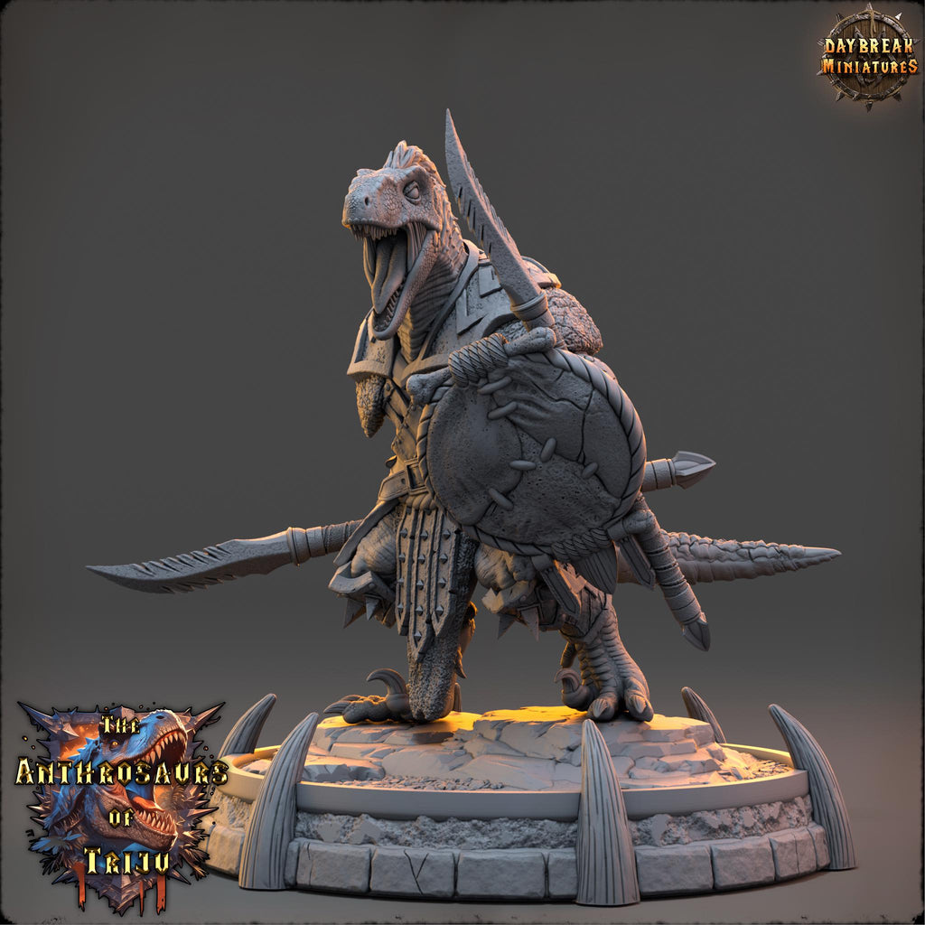 Rand Veloz | Daybreak Miniatures | Anthrosaurs of Triju | RESIN| Fantasy | Horror| Wargaming | RPG | DnD | Gaming Miniature | Dinosaur