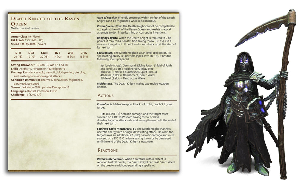 Death Knight | Printed Obsession | The New Flesh | Resin | Fantasy | Horror | DnD | RPG | Tabletop | Miniature | Character Model