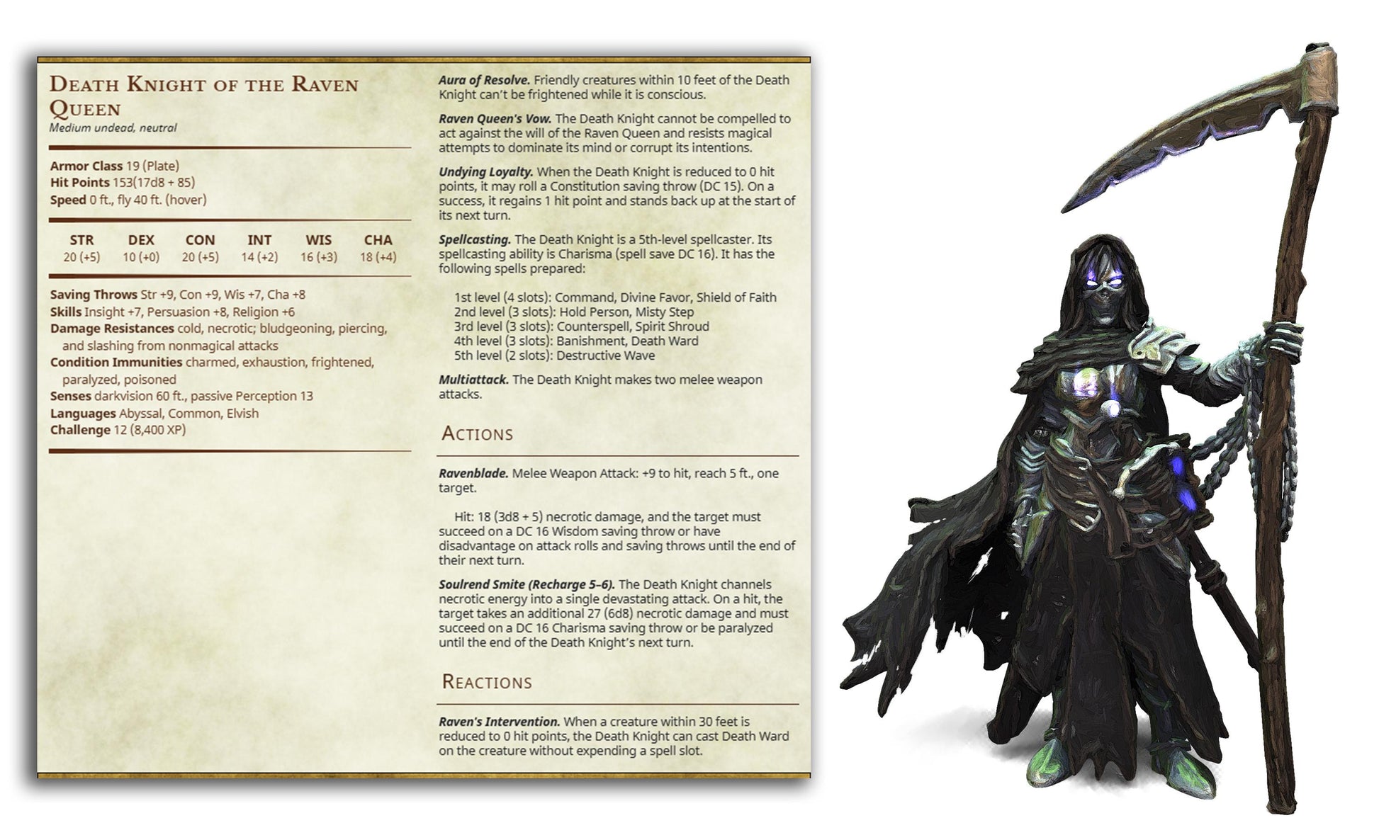 Death Knight | Printed Obsession | The New Flesh | Resin | Fantasy | Horror | DnD | RPG | Tabletop | Miniature | Character Model