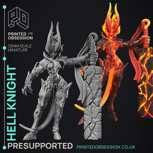 Hell Knight | Printed Obsession | The New Flesh | Resin | Fantasy | Horror | DnD | RPG | Tabletop | Miniature | Character Model