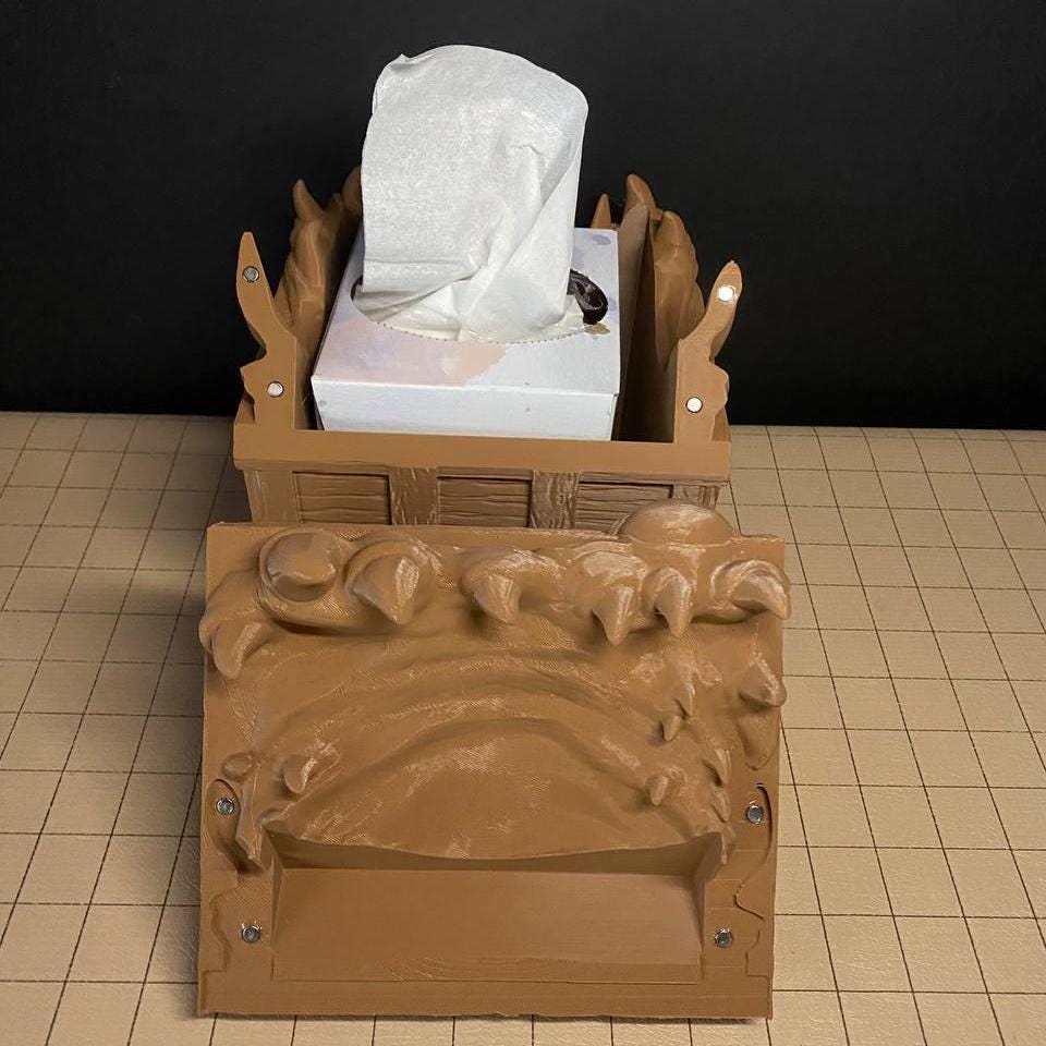 Mimic Tisue Box Holder | Fates End | 3D Print | Fantasy | Gamer Gift
