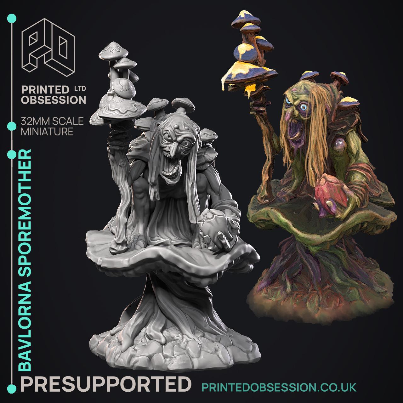 Bavlorna Sporemother | Printed Obsession | Random Monsters | Resin | Fantasy | Horror | DnD | RPG | Tabletop | Miniature | Character Model