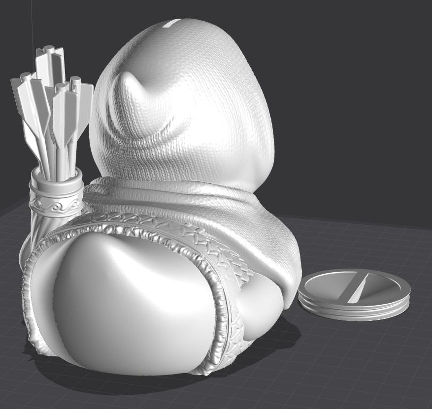 Ranger Ducky Coin Bank | Fates End | Fantasy | DnD | RPG | Roleplay Gaming | Duck Piggy Bank | Gamer Gift