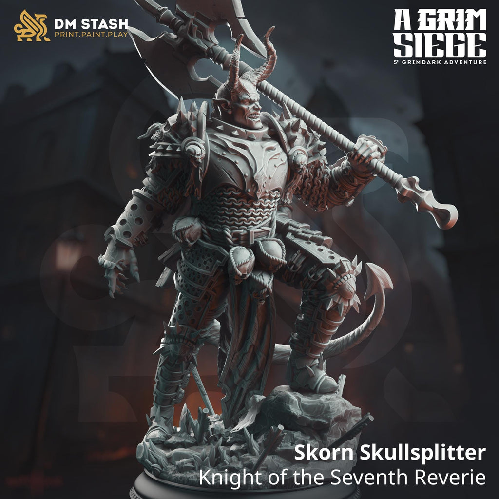 Skorn Skullsplitter - Knight Seventh | DM Stash | A Grim Siege | Fantasy | DnD | RPG | Tabletop | Gaming | Miniature | Character