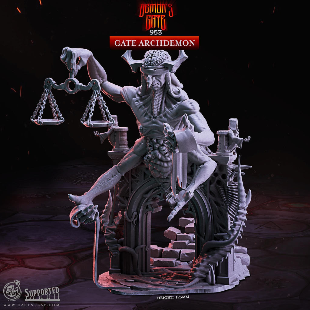 Gate Archdemon | Cast n Play | Demons Gate | NPCs | RESIN | Fantasy | Horror | RPG | Gaming Miniatures | Monster Model | Demon