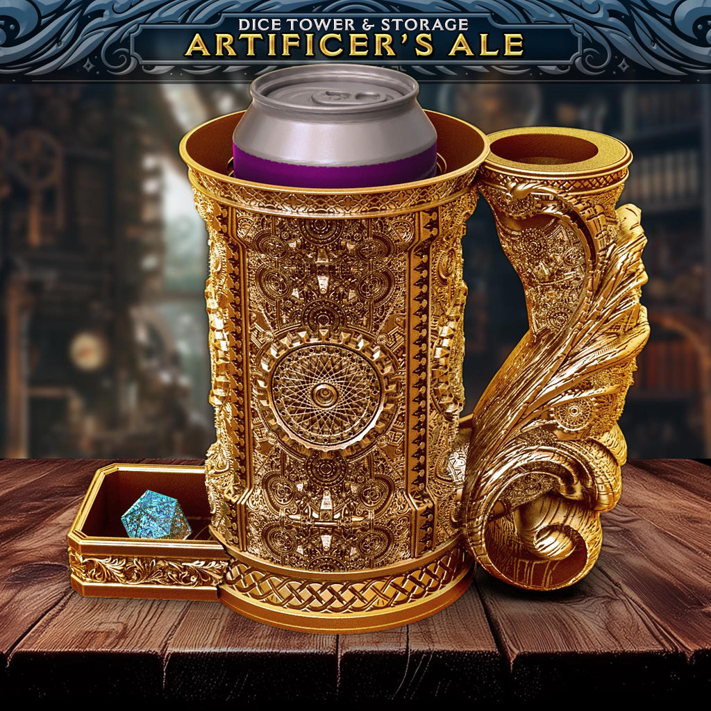 Artificer Tankard - Can Holder Dice Tower and Dice Vault | Fates End | Roleplay Games | Gamer Gift | Mug