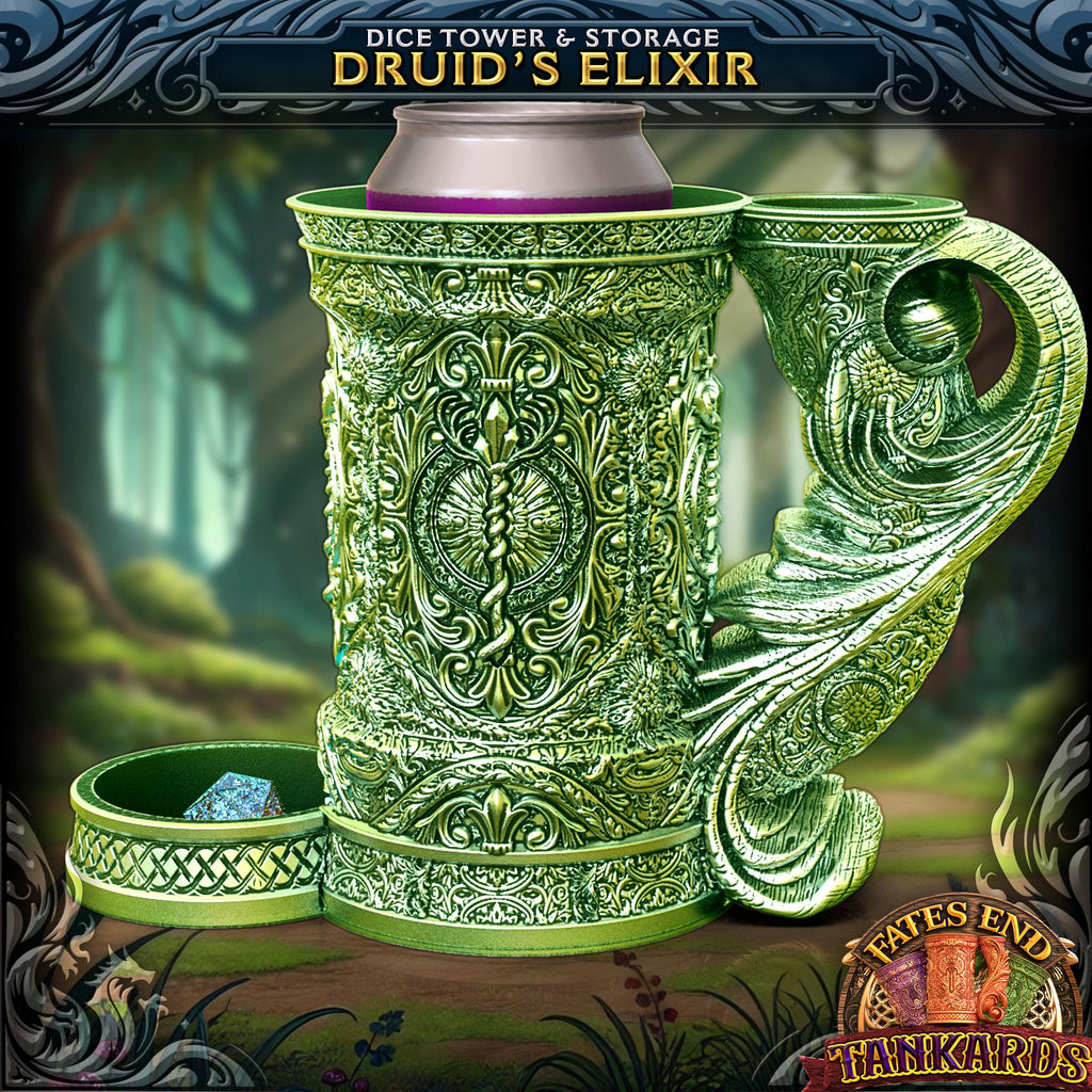 Druid Tankard - Can Holder Dice Tower and Dice Vault | Fates End | Roleplay Games | Gamer Gift | Mug