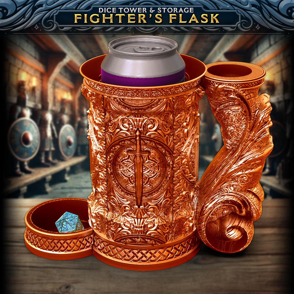 Fighter Tankard - Can Holder Dice Tower and Dice Vault | Fates End | Roleplay Games | Gamer Gift | Mug