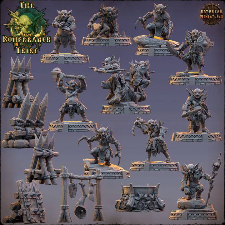 Snaggrik Cleavertooth | Daybreak Miniatures | Bonebranch Tribe | RESIN | Fantasy | Horror | Wargaming | RPG | DnD | Gaming | Goblin