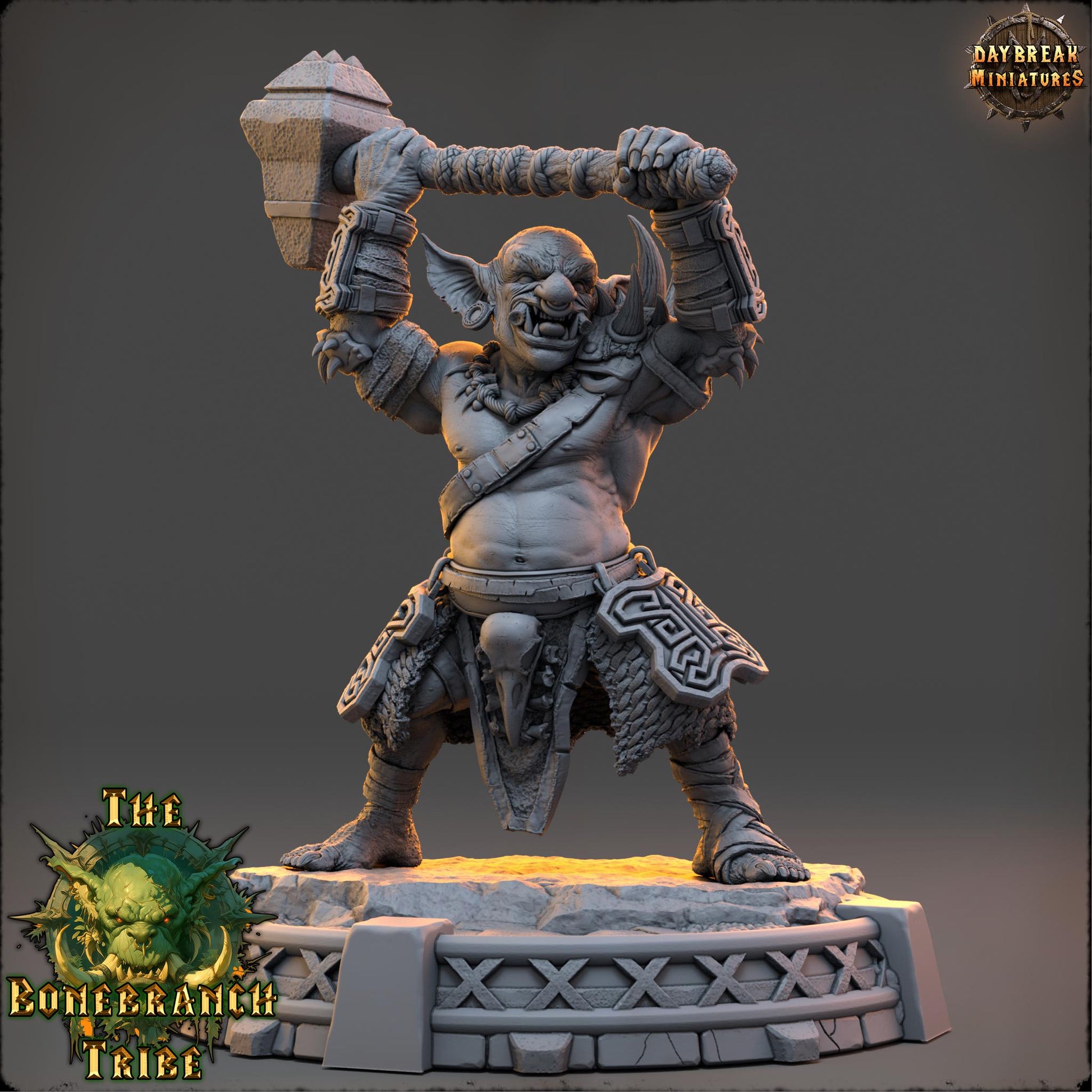 Drogg Skullstamper | Daybreak Miniatures | Bonebranch Tribe | RESIN | Fantasy | Horror | Wargaming | RPG | DnD | Gaming | Goblin