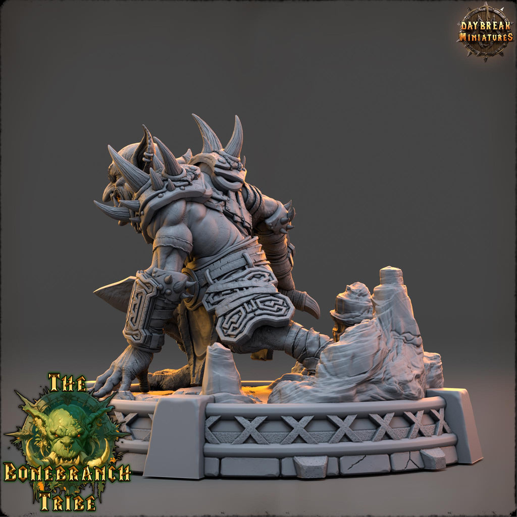 Drubz Bonefist | Daybreak Miniatures | Bonebranch Tribe | RESIN | Fantasy | Horror | Wargaming | RPG | DnD | Gaming | Goblin