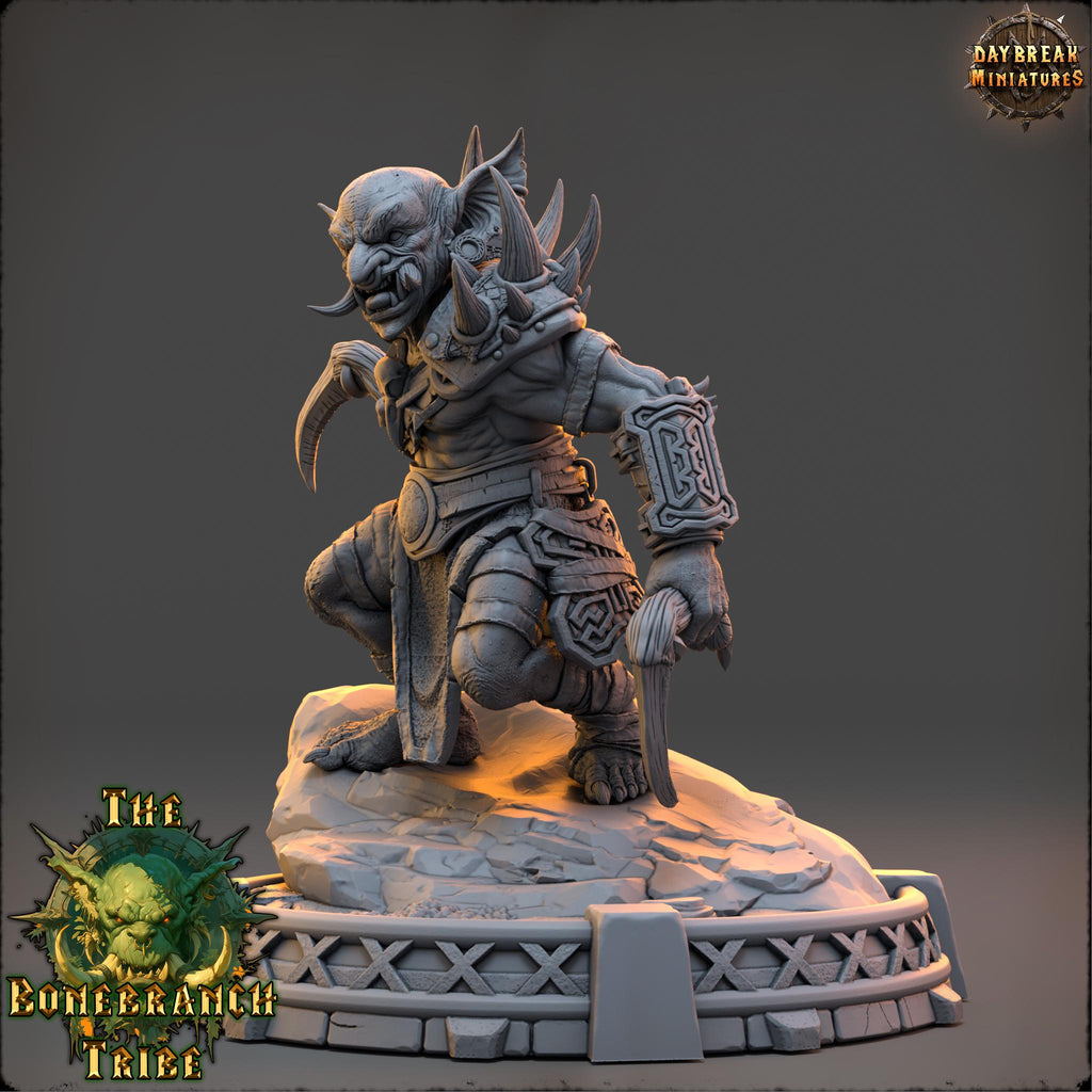 Varka Spinechewer | Daybreak Miniatures | Bonebranch Tribe | RESIN | Fantasy | Horror | Wargaming | RPG | DnD | Gaming | Goblin